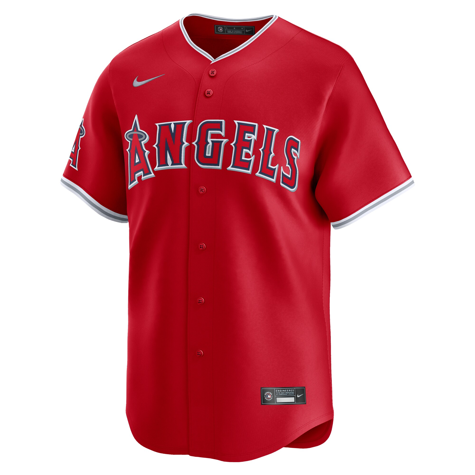 Alternative view of Men's Los Angeles Angels Red Alternate Limited Jersey 
