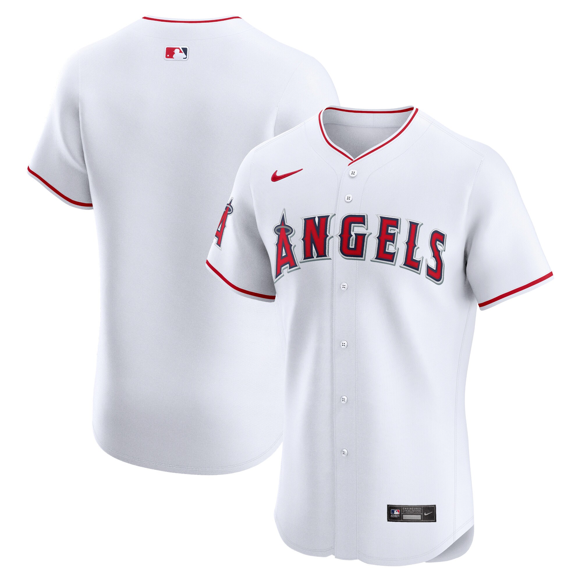 Men's Los Angeles Angels White Home Elite Jersey 