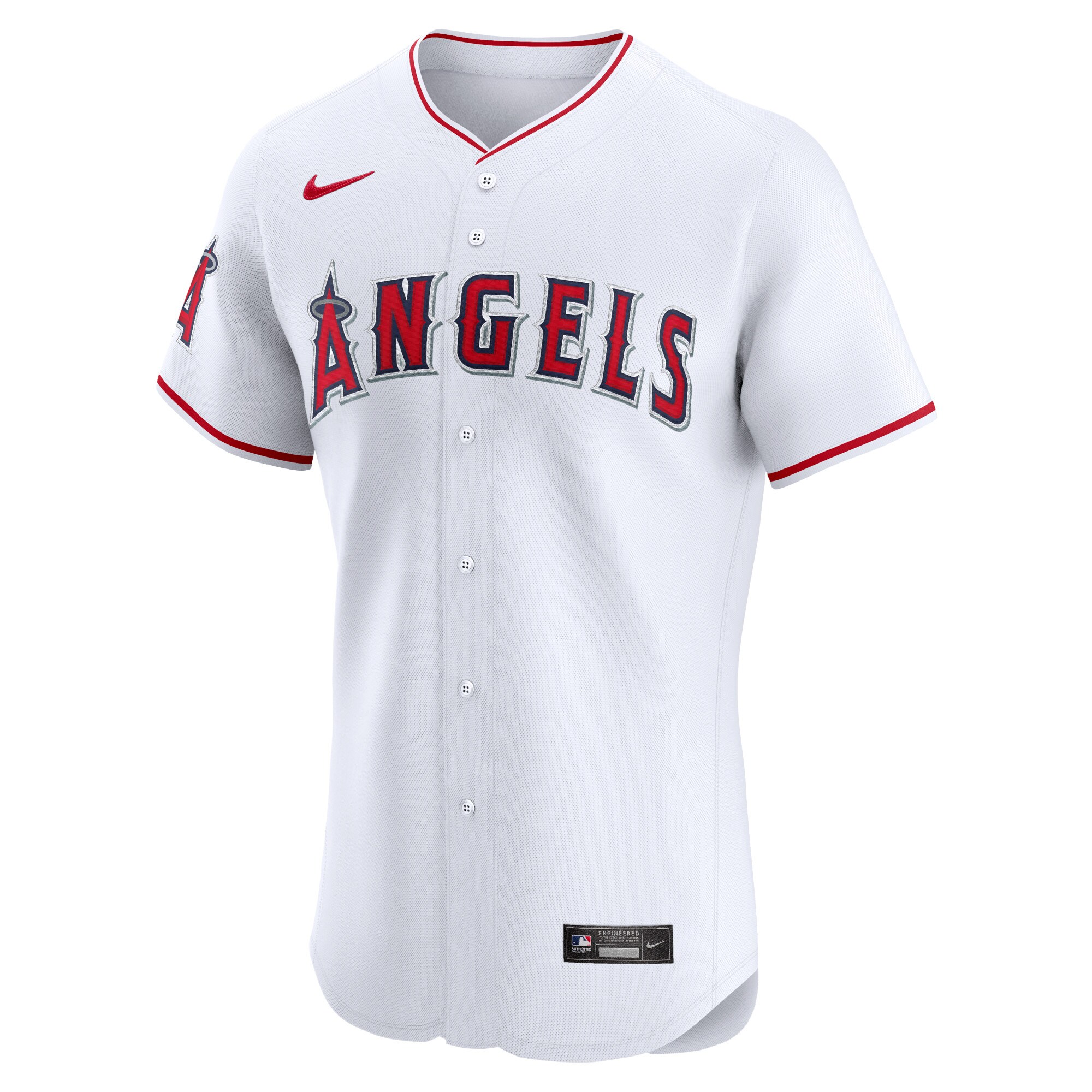 Alternative view of Men's Los Angeles Angels White Home Elite Jersey 
