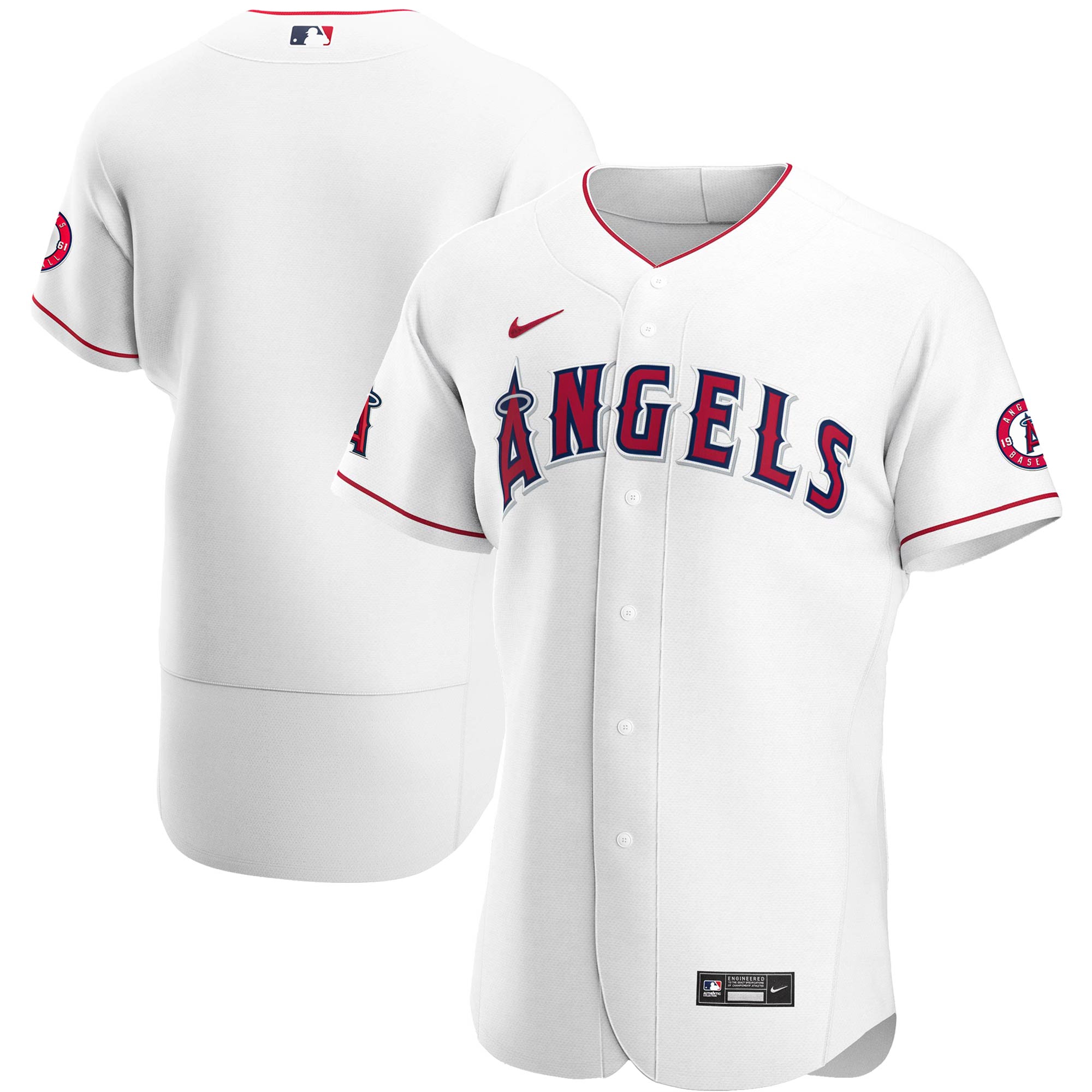 Men's Los Angeles Angels White Home Team Jersey 