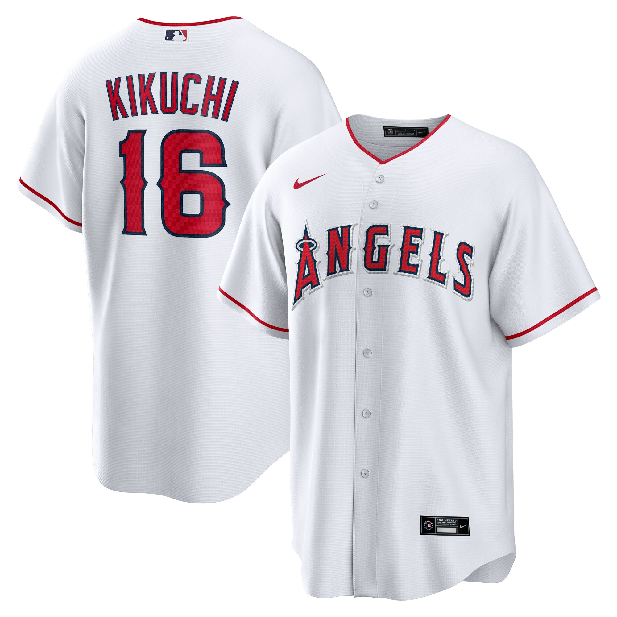 Men's Los Angeles Angels Yusei Kikuchi White Home Jersey 