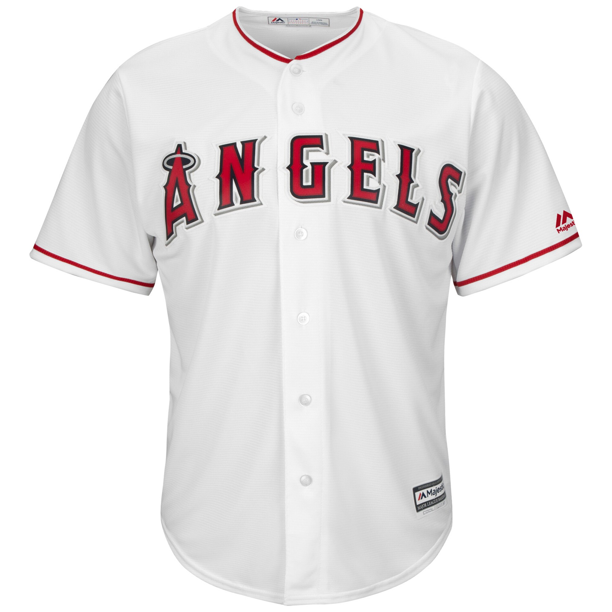 Alternative view of Men's Los Angeles Angels Zack Cozart Majestic White Home Cool Base Player Jersey 
