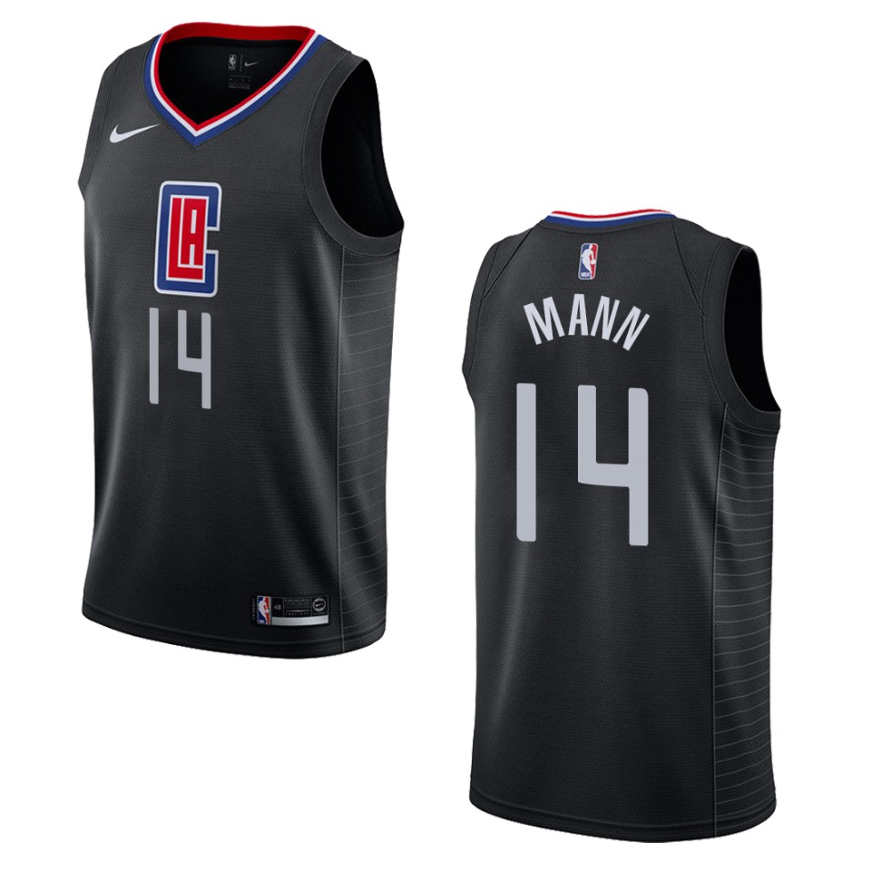 Men's Los Angeles Clippers #14 Terance Mann Statement Swingman Jersey - Black