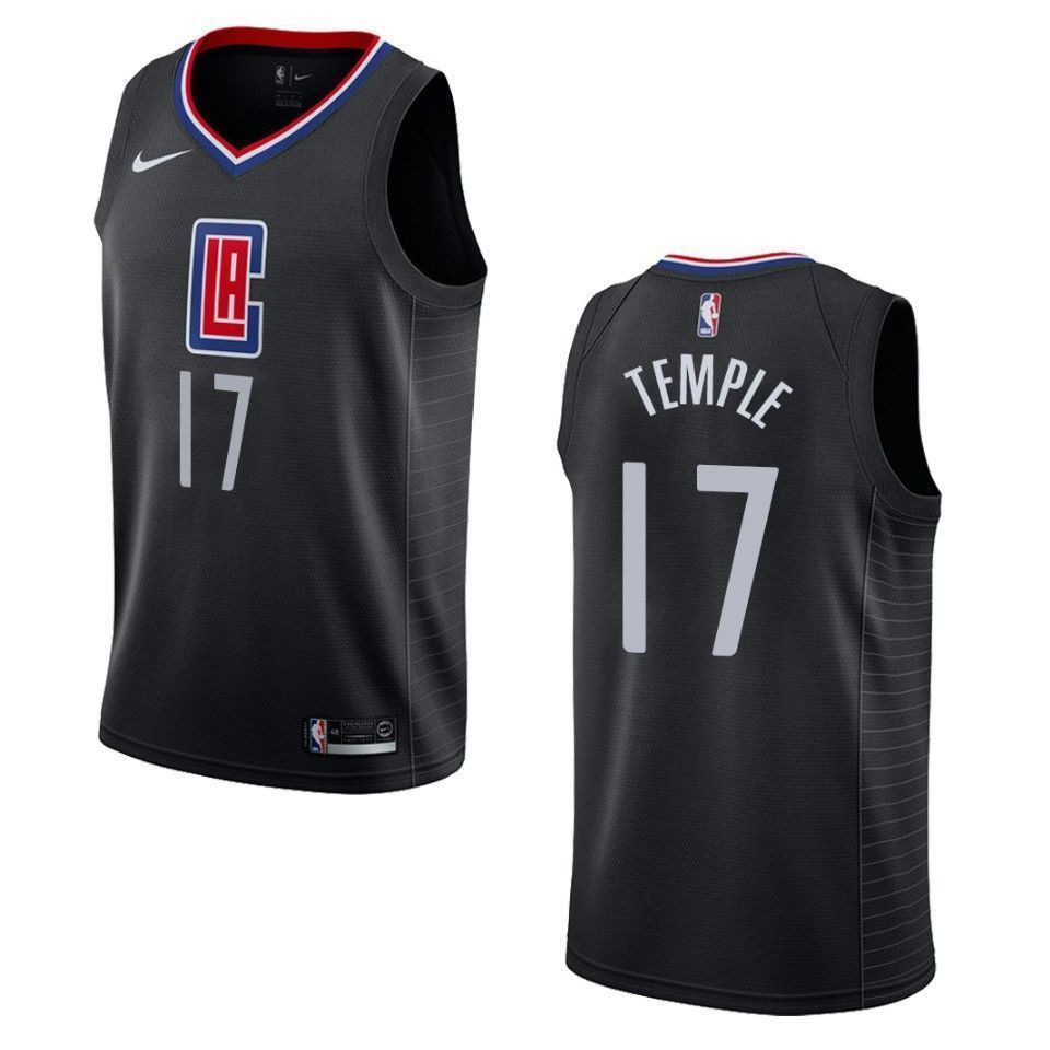 Men's Los Angeles Clippers 17 Garrett Temple Statement Swingman Jersey - Black - JS166 