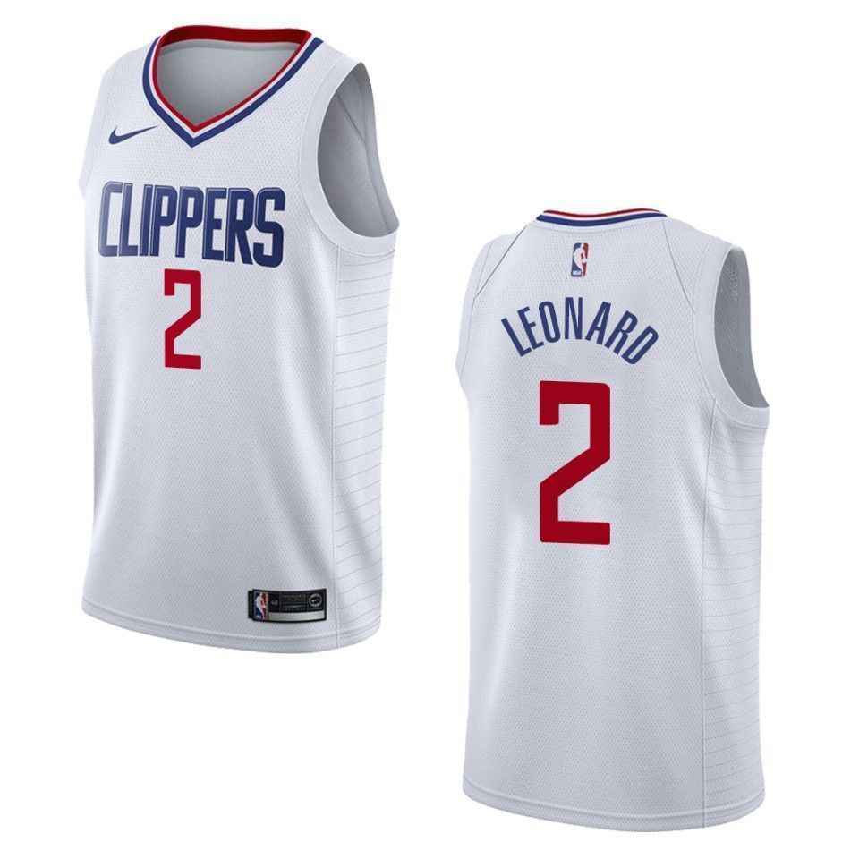 Men's Los Angeles Clippers 2 Kawhi Leonard Association Swingman Jersey - White - JS454 