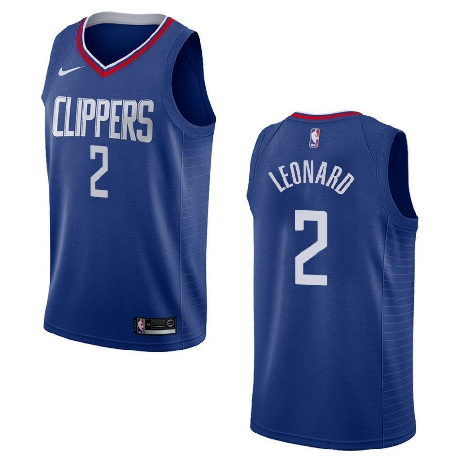 Men's Los Angeles Clippers 2 Kawhi Leonard Icon Swingman Jersey - Blue - JS983 