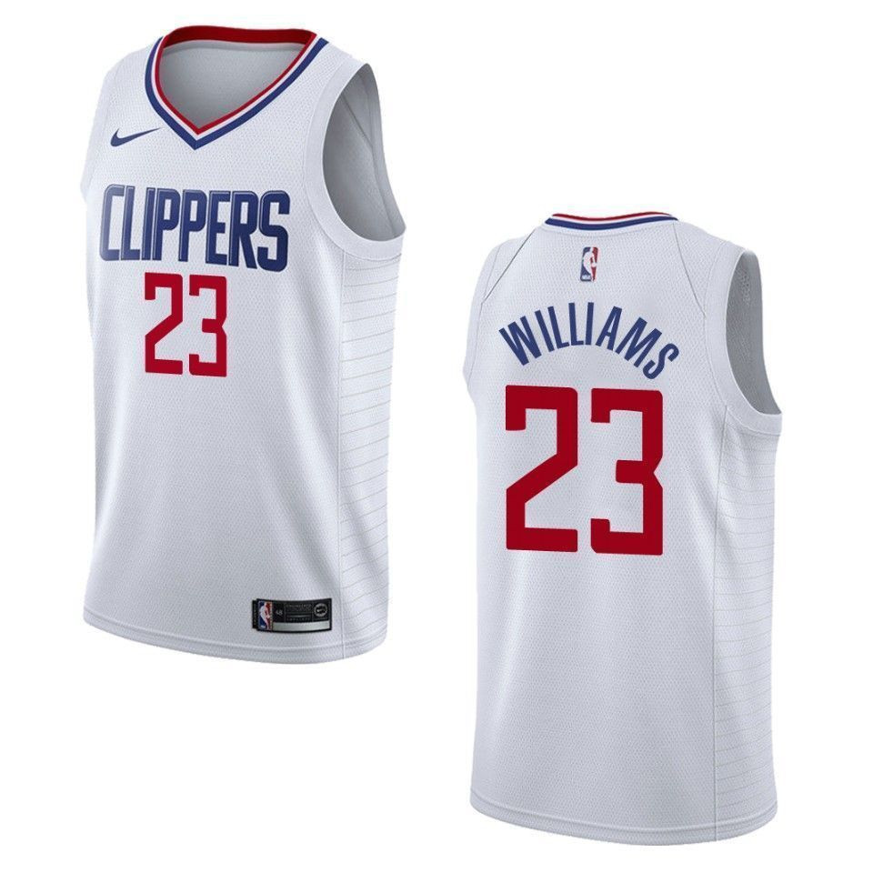 Men's Los Angeles Clippers 23 Lou Williams Association Swingman Jersey - White - JS367 