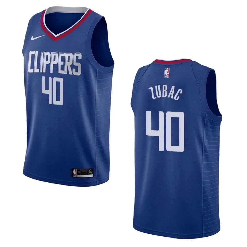 Men's Los Angeles Clippers 40 Ivica Zubac Icon Swingman Jersey - Blue - JS717 