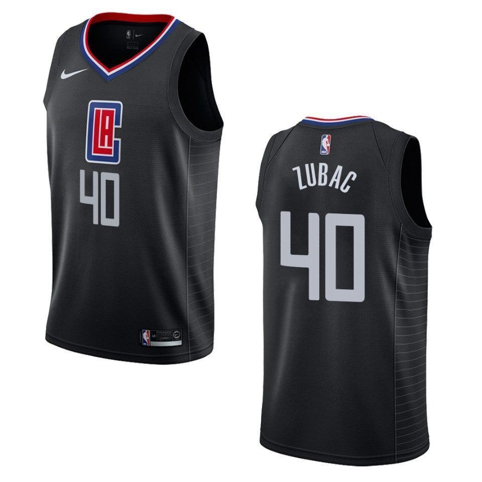 Men's Los Angeles Clippers 40 Ivica Zubac Statement Swingman Jersey - Black - JS977 