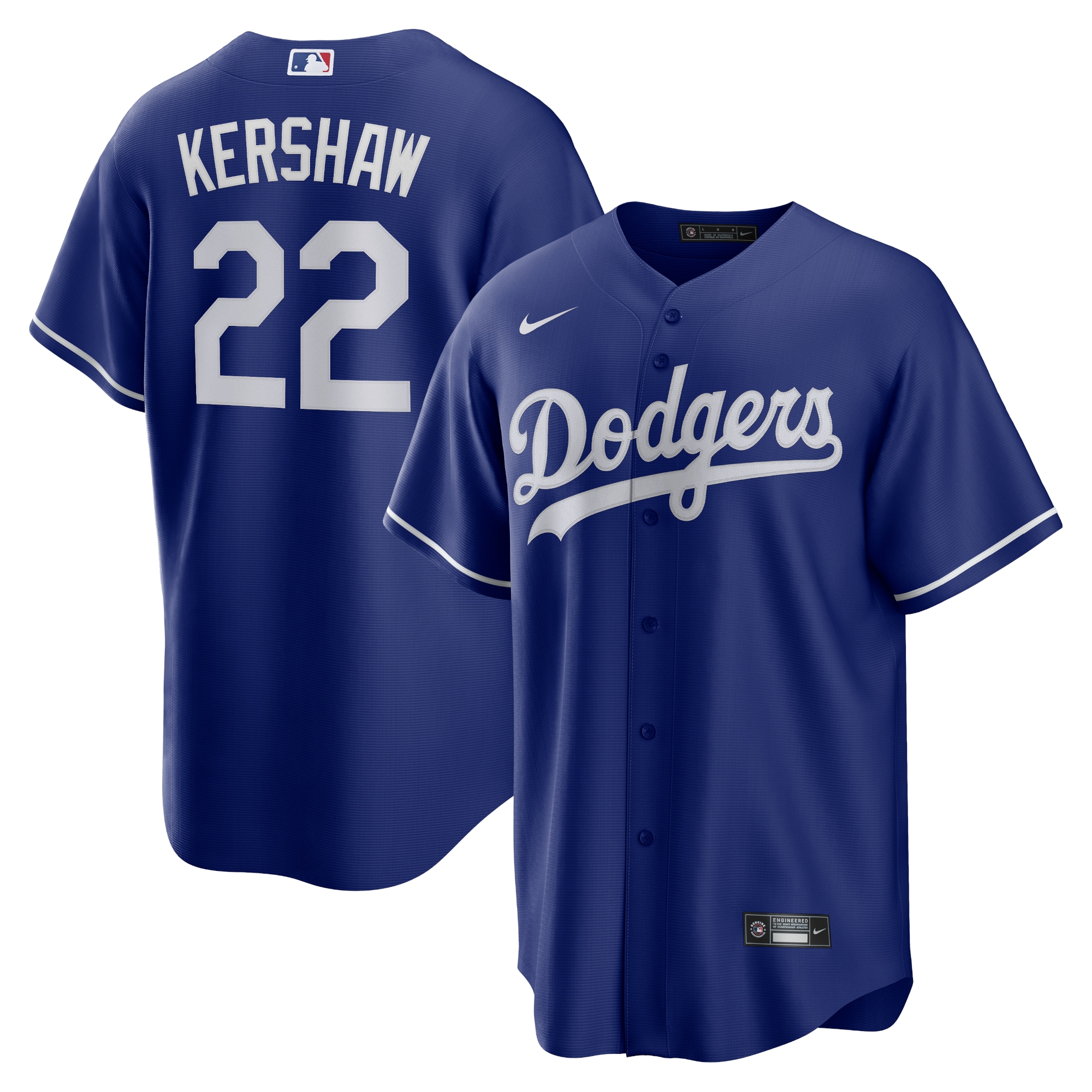 Men's Los Angeles Dodgers Clayton Kershaw Royal Big & Tall Alternate Player Jersey 