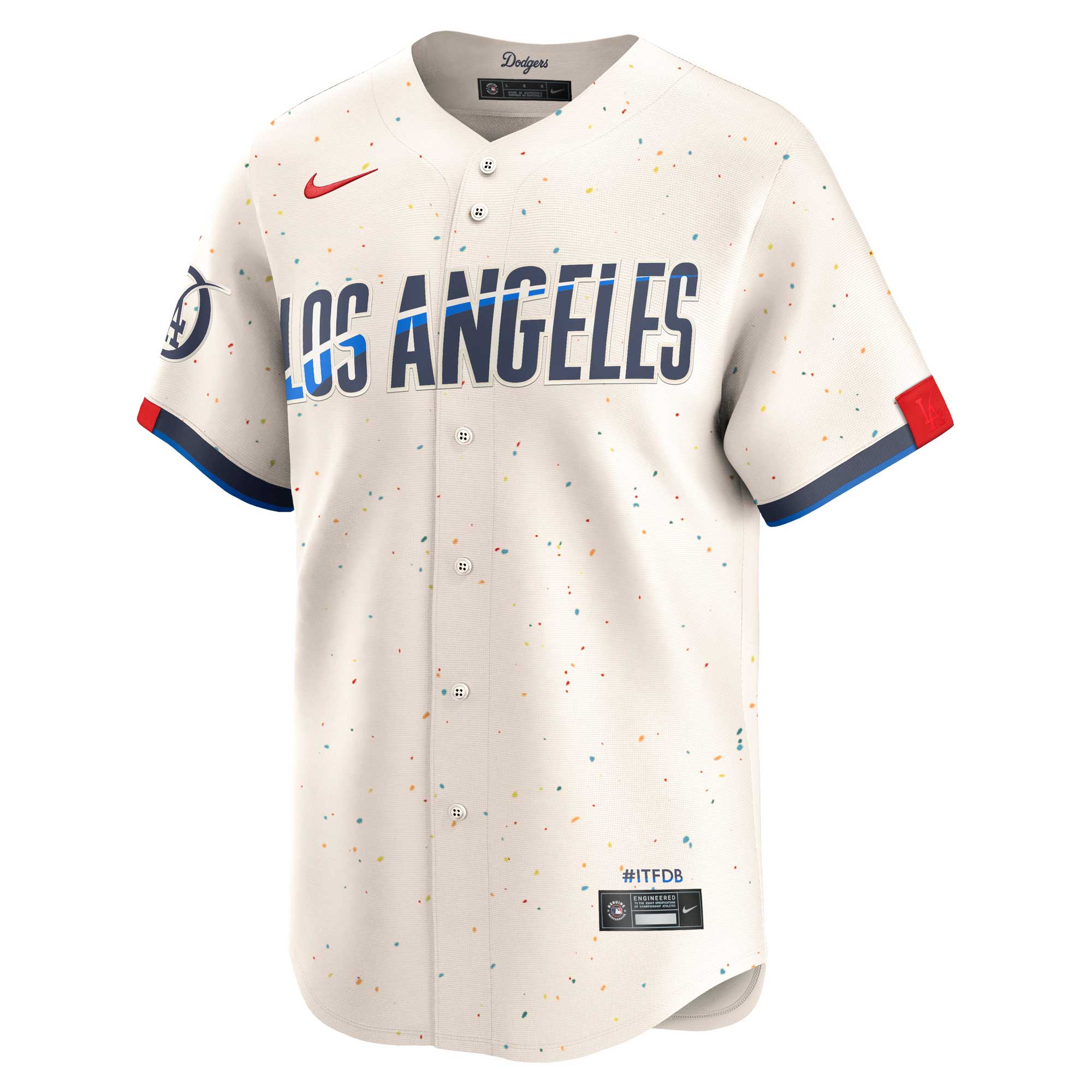 Alternative view of Men's Los Angeles Dodgers Cream 2024 City Connect Limited Jersey 