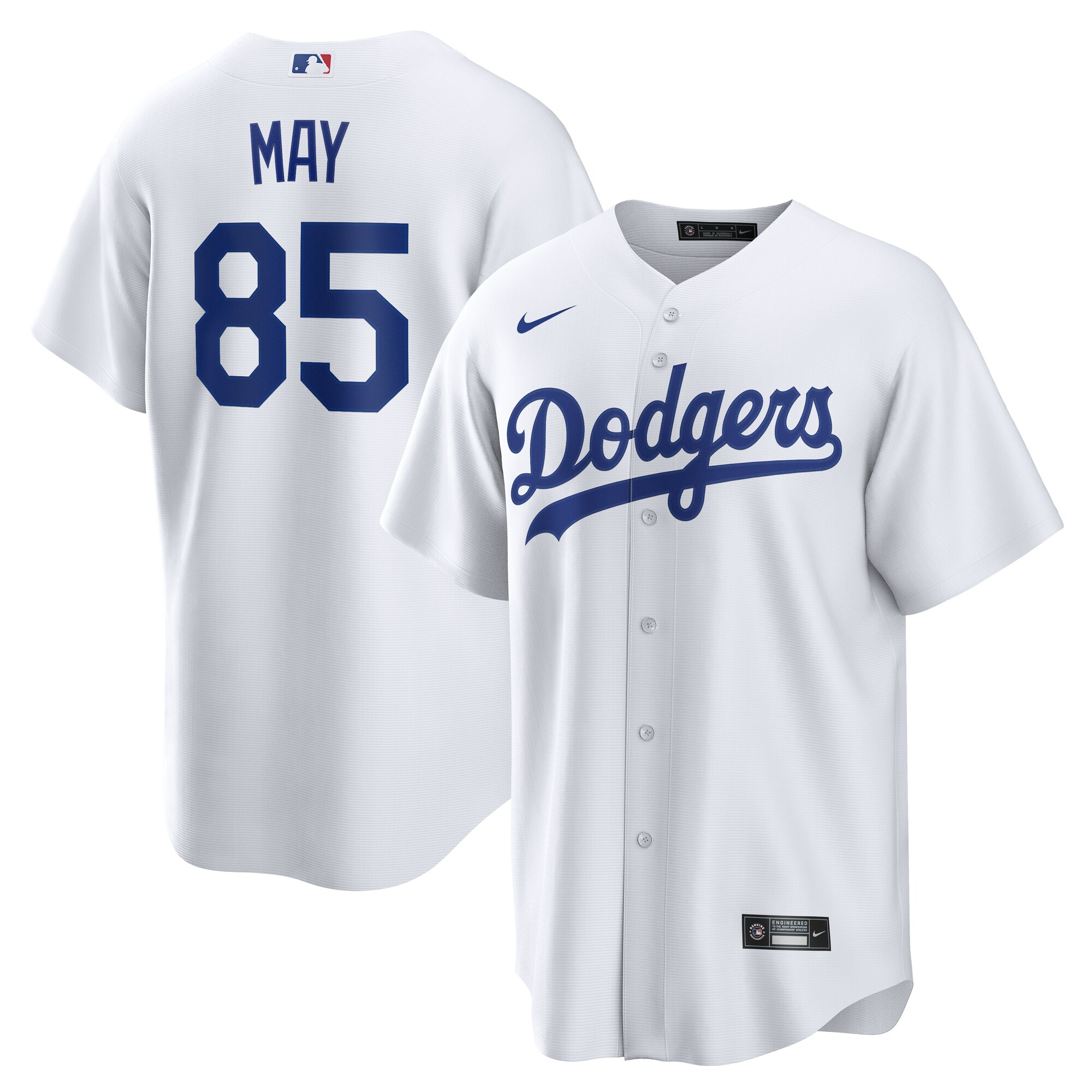 Men's Los Angeles Dodgers Dustin May White Home Jersey 