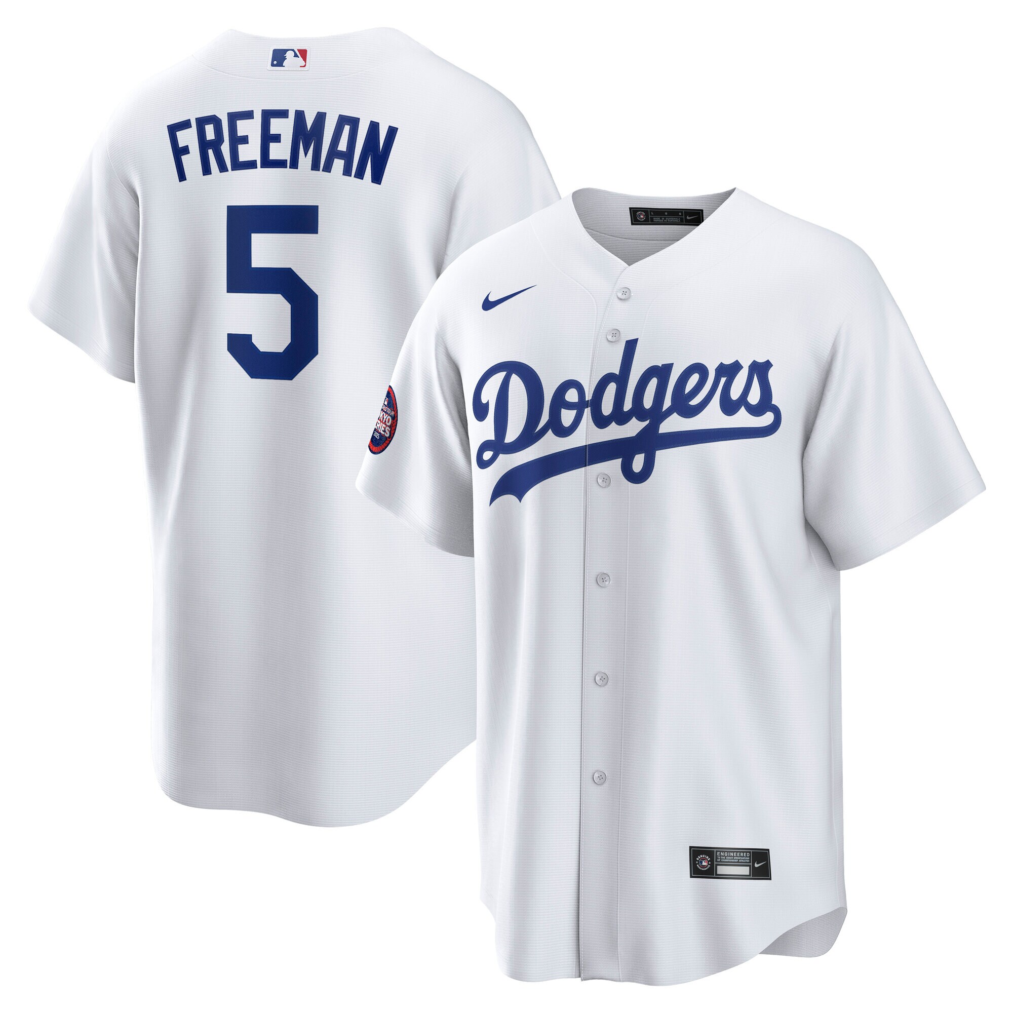 Men's Los Angeles Dodgers Freddie Freeman White 2025 MLB World Tour: Tokyo Series Home Player Jersey 