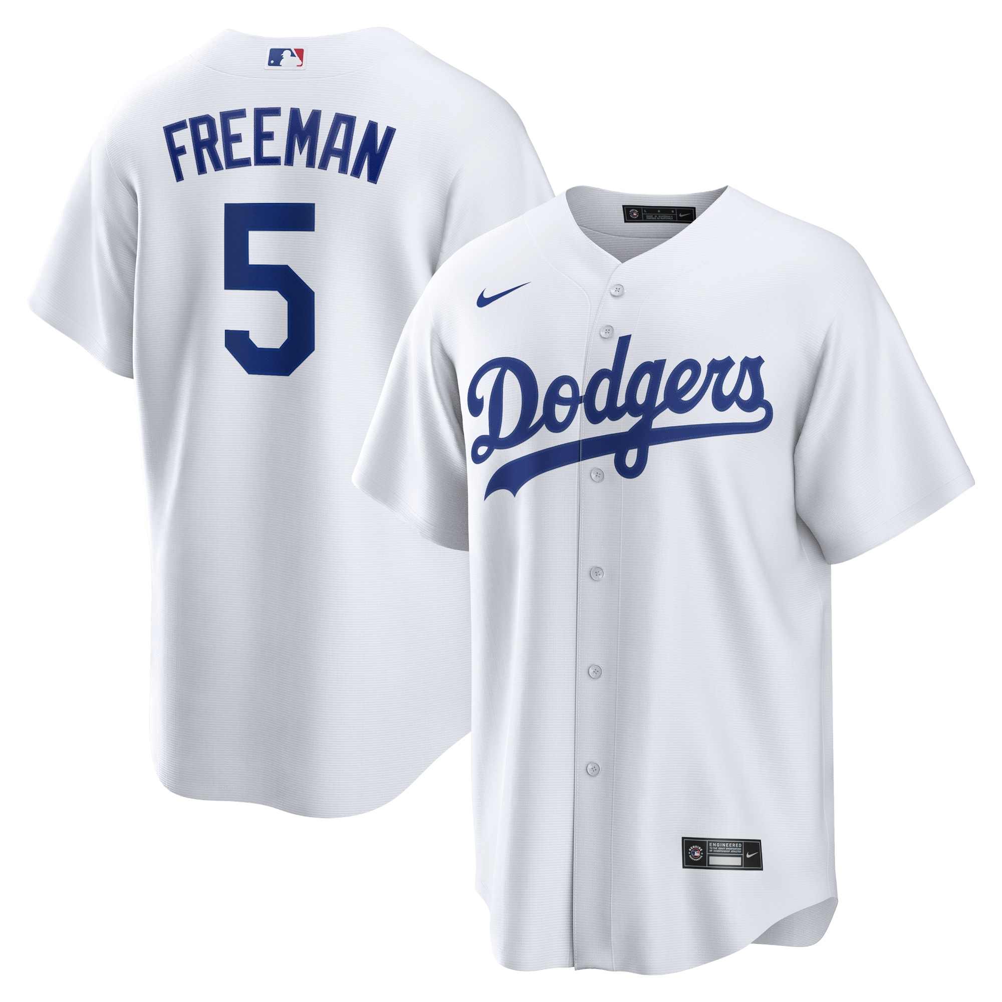 Men's Los Angeles Dodgers Freddie Freeman White Player Jersey 