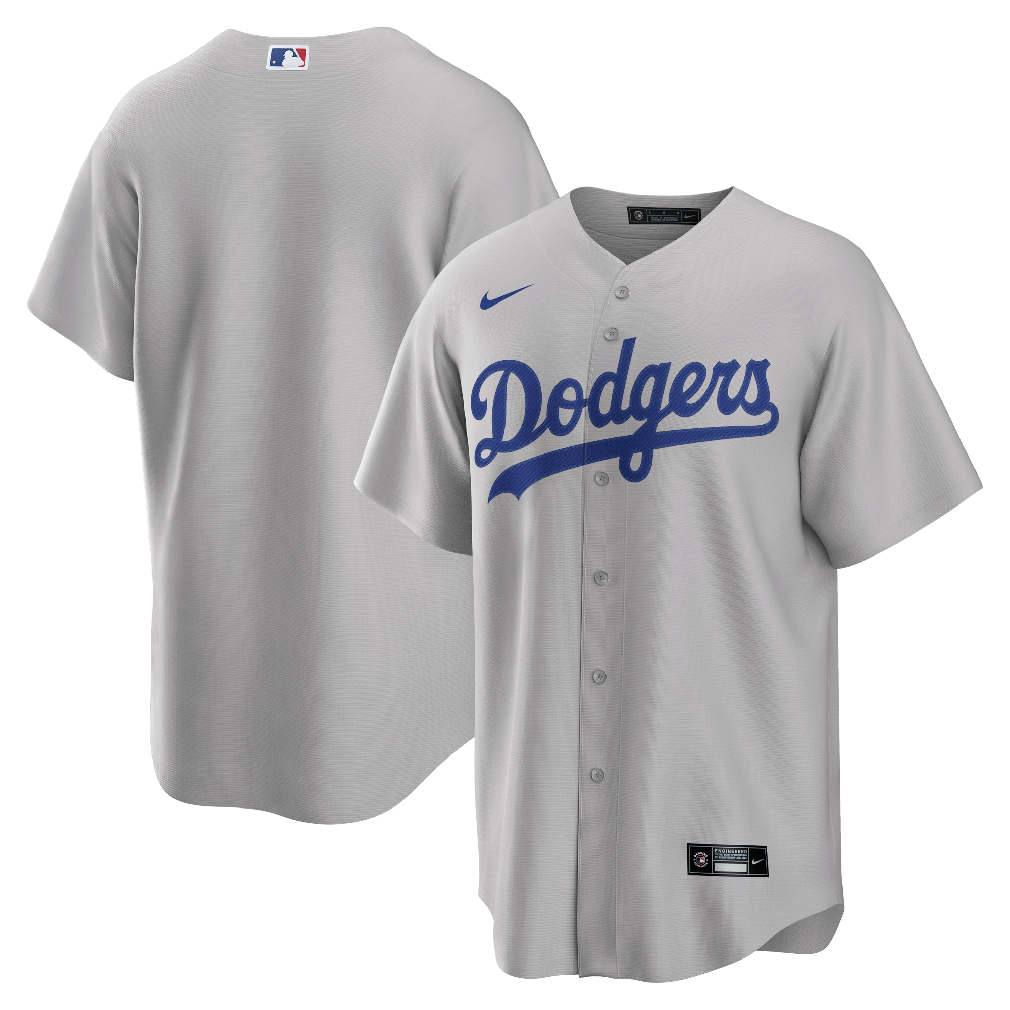 Men's Los Angeles Dodgers Gray Alternate Team Jersey 