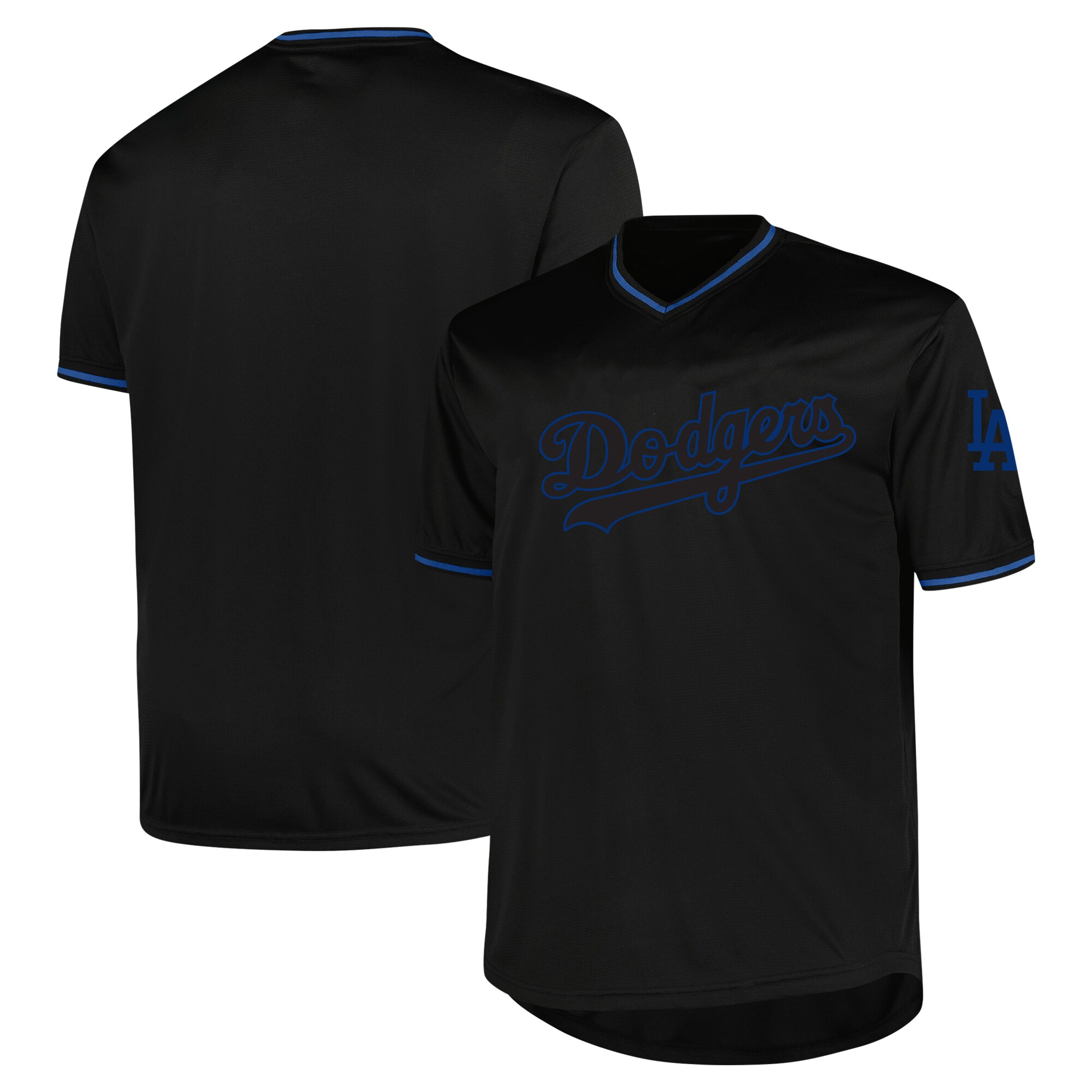 Men's Los Angeles Dodgers Profile Black Big & Tall Pop Fashion Jersey 