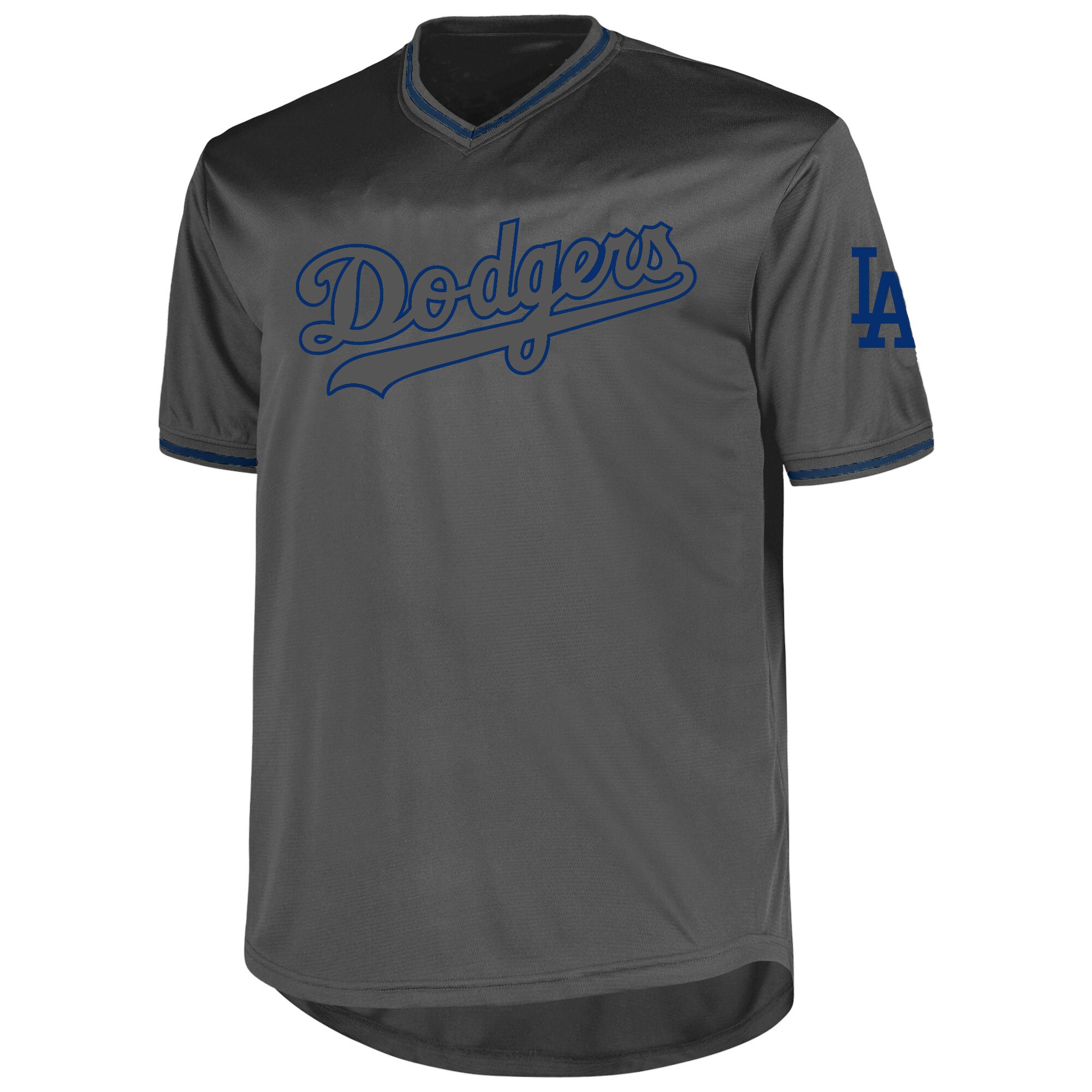 Alternative view of Men's Los Angeles Dodgers Profile Charcoal Big & Tall Pop Fashion Jersey 