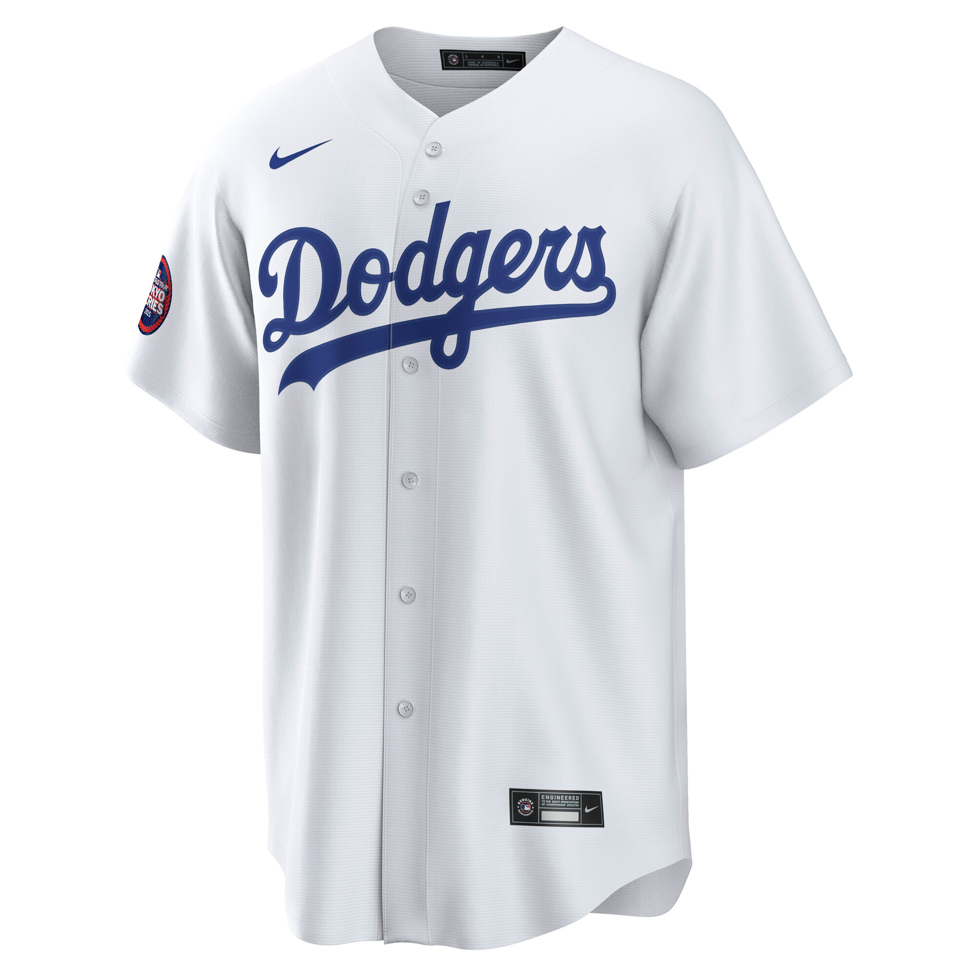 Alternative view of Men's Los Angeles Dodgers Shohei Ohtani White 2025 MLB World Tour: Tokyo Series Home Kanji Player Jersey 