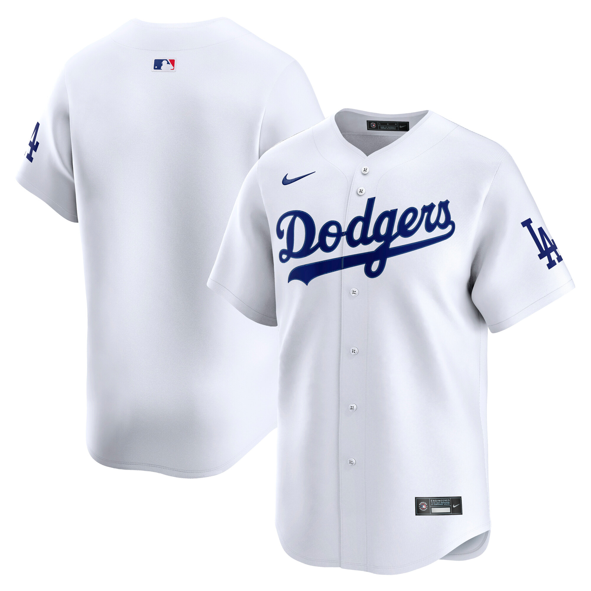 Men's Los Angeles Dodgers White Home Limited Jersey 