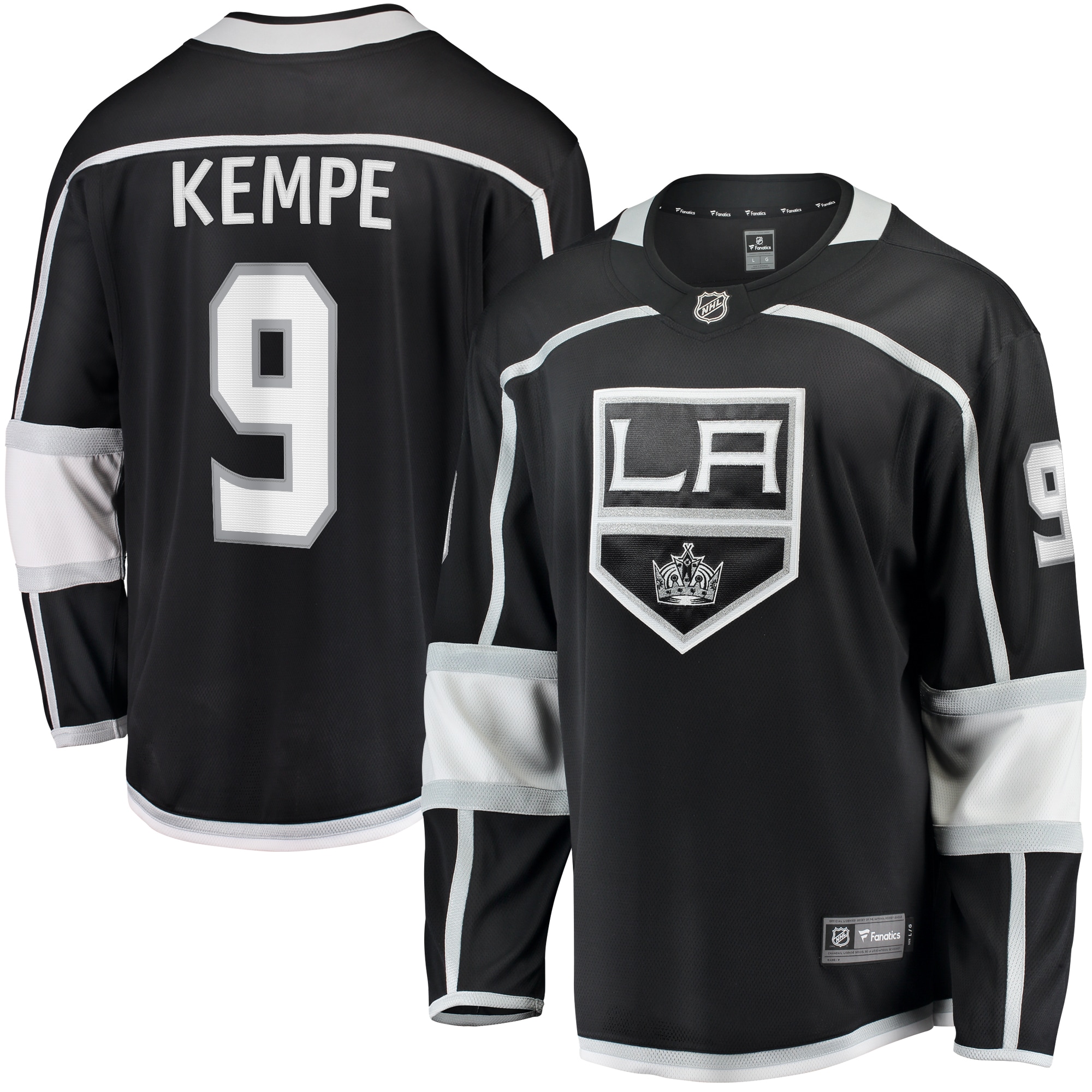 Men's Los Angeles Kings Adrian Kempe Black Home Premier Breakaway Player Jersey - JS689 