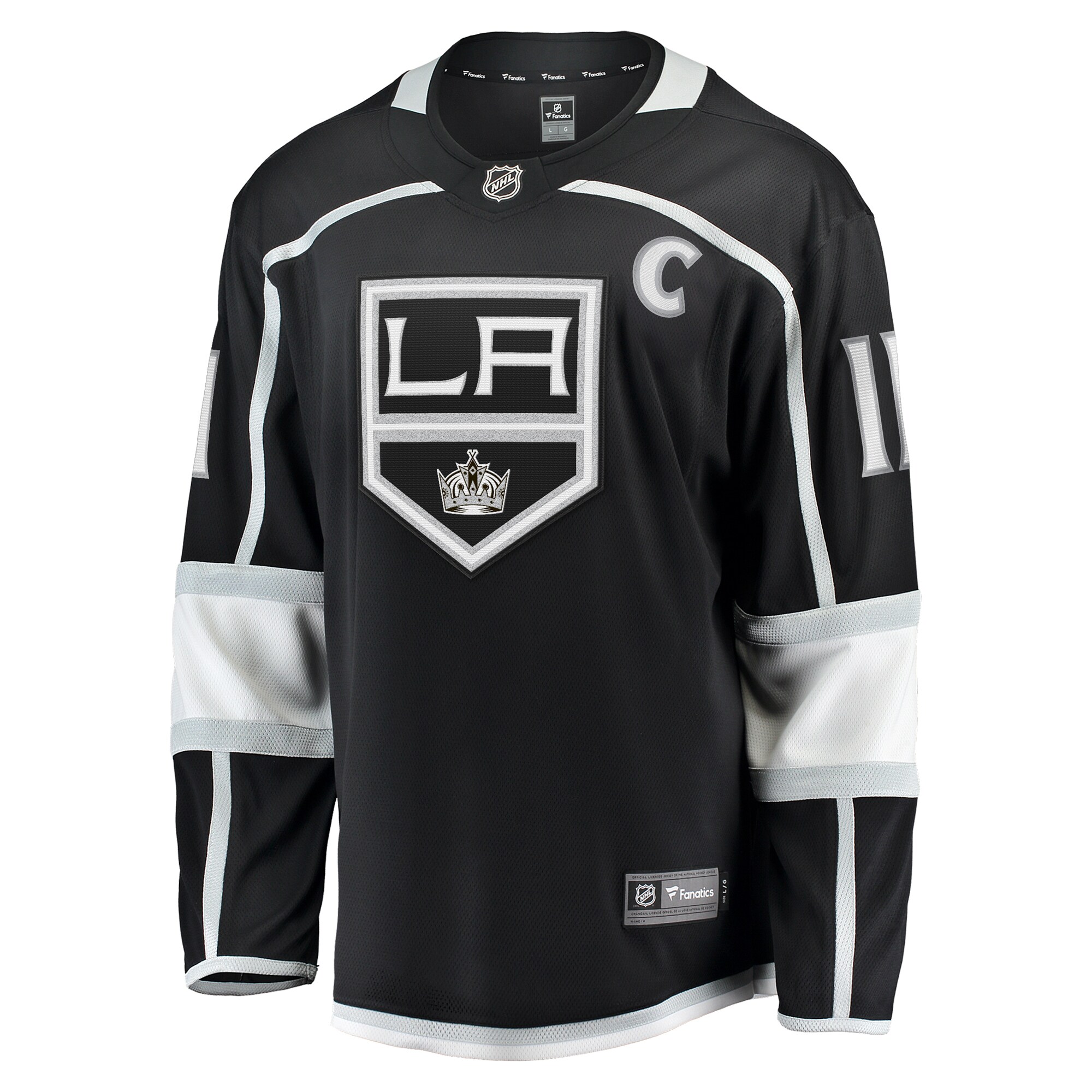 Alternative view of Men's Los Angeles Kings Anze Kopitar Black Home Breakaway Jersey - JS772 