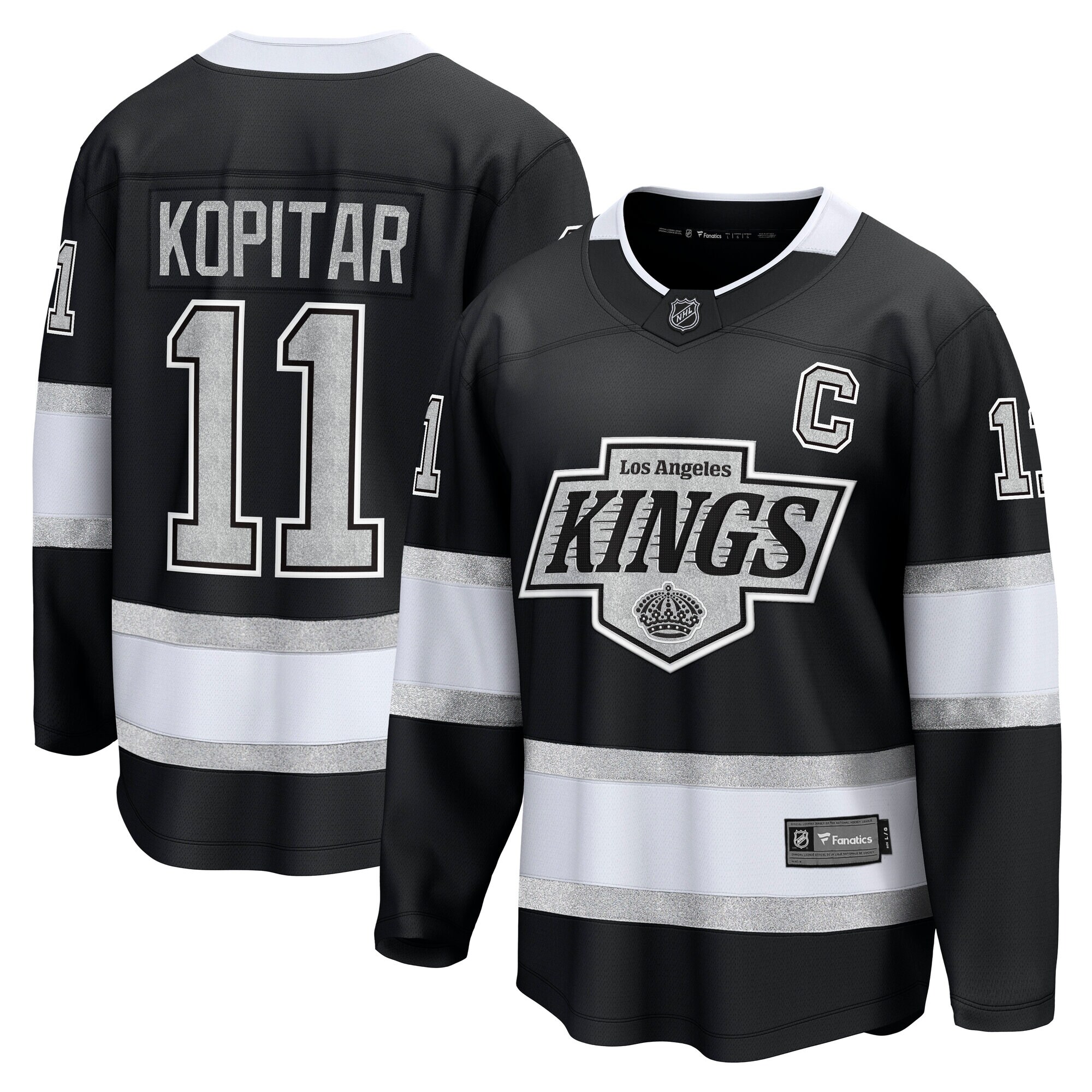 Men's Los Angeles Kings Anze Kopitar Black Home Premier Breakaway Player Jersey - JS439 