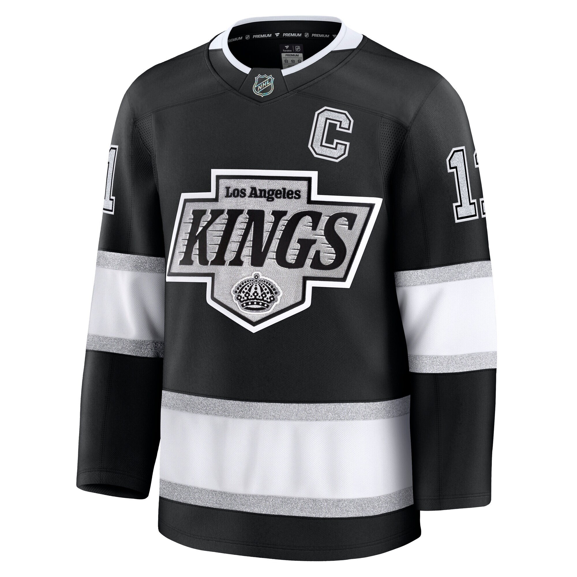 Alternative view of Men's Los Angeles Kings Anze Kopitar Black Home Premium Jersey - JS963 