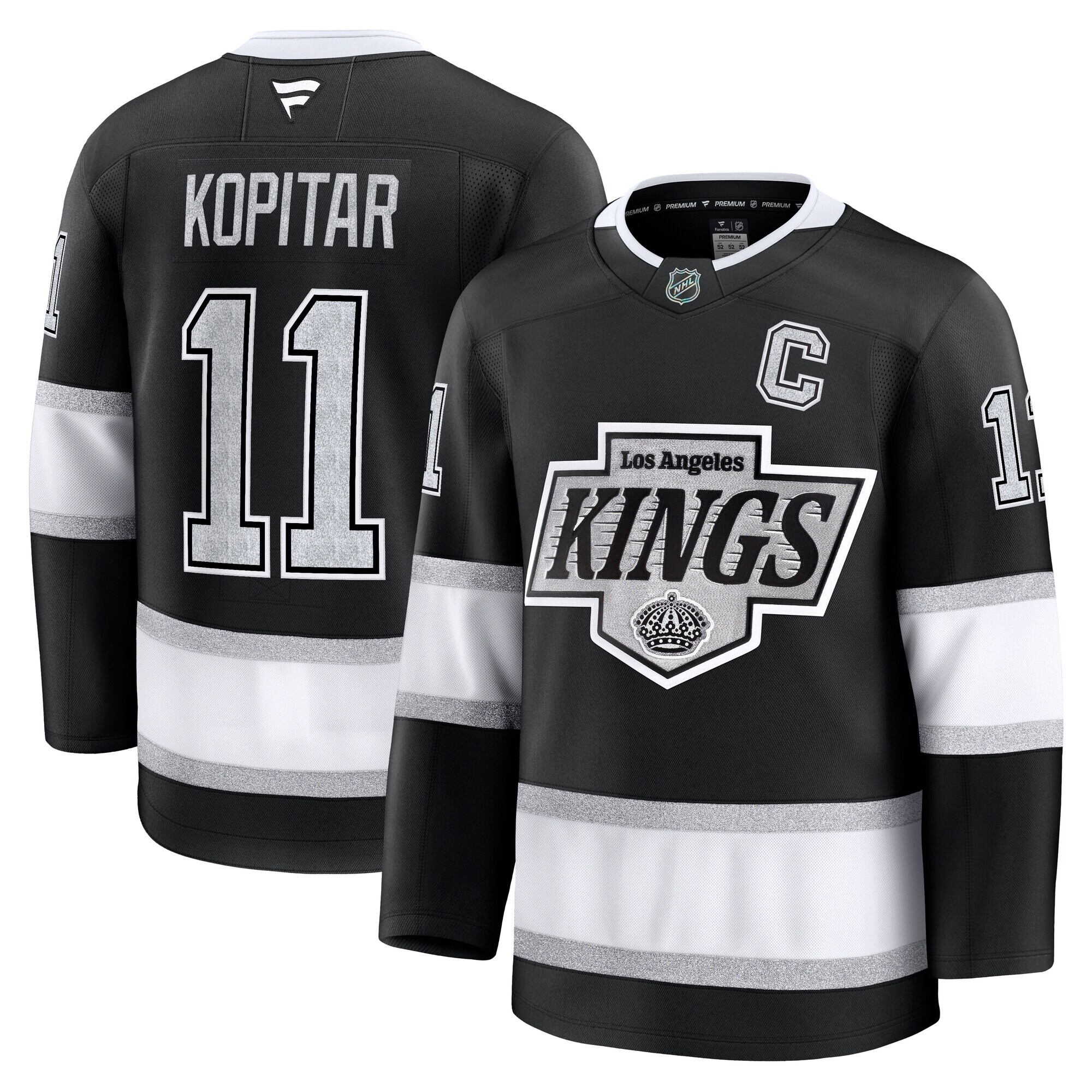 Men's Los Angeles Kings Anze Kopitar Black Home Premium Jersey - JS963 