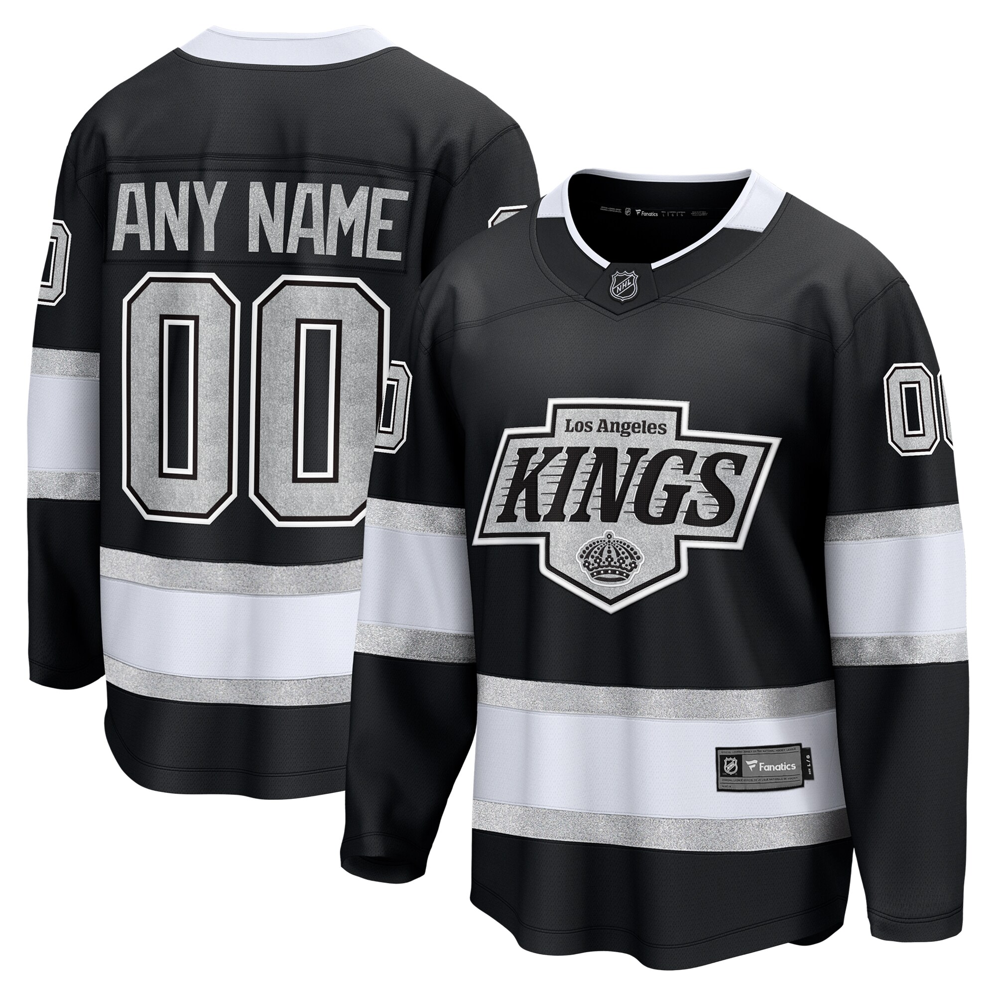 Men's Los Angeles Kings Black Home Breakaway Custom Jersey - JS515 