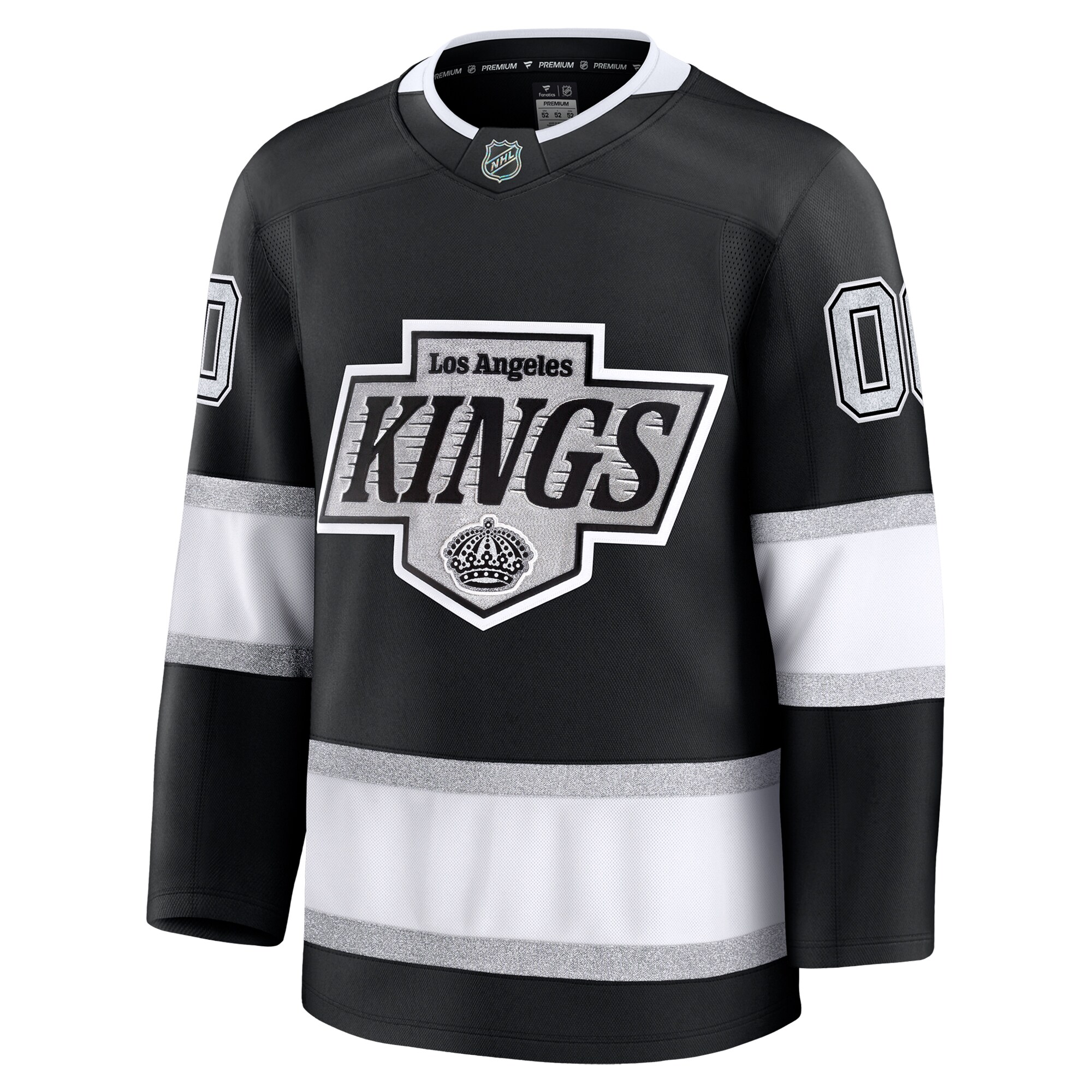 Alternative view of Men's Los Angeles Kings Black Home Premium Custom Jersey - JS805 