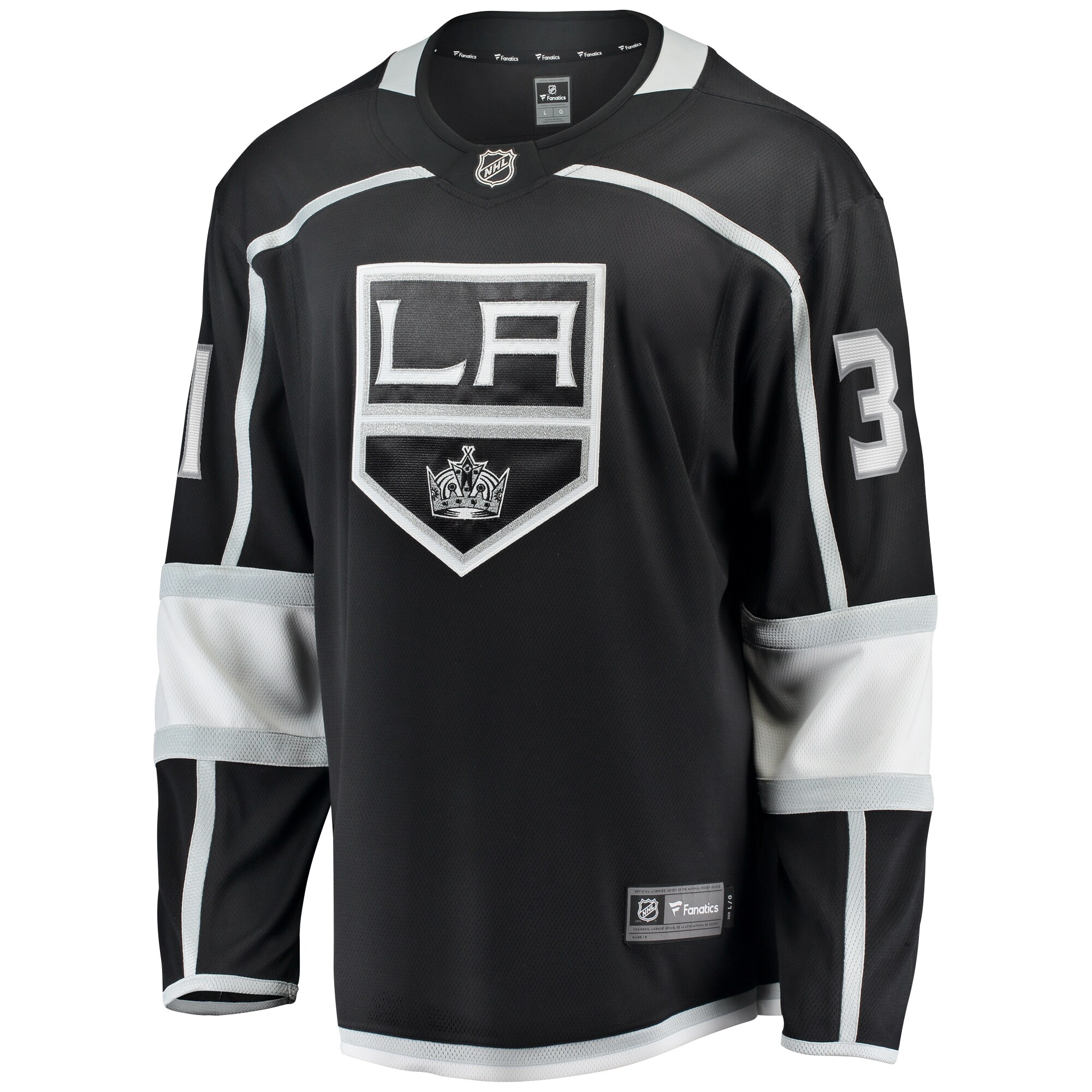 Alternative view of Men's Los Angeles Kings David Rittich Black Home Premier Breakaway Player Jersey - JS692 