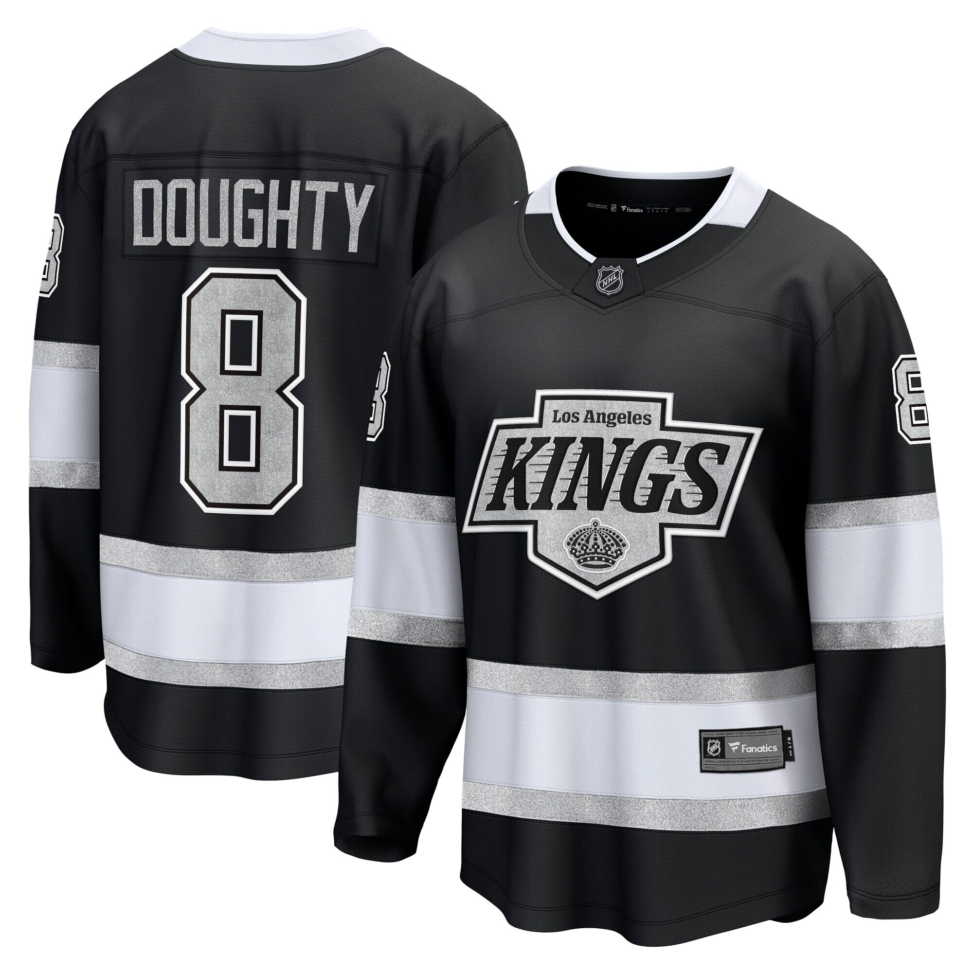 Men's Los Angeles Kings Drew Doughty Black Home Premier Breakaway Player Jersey - JS414 
