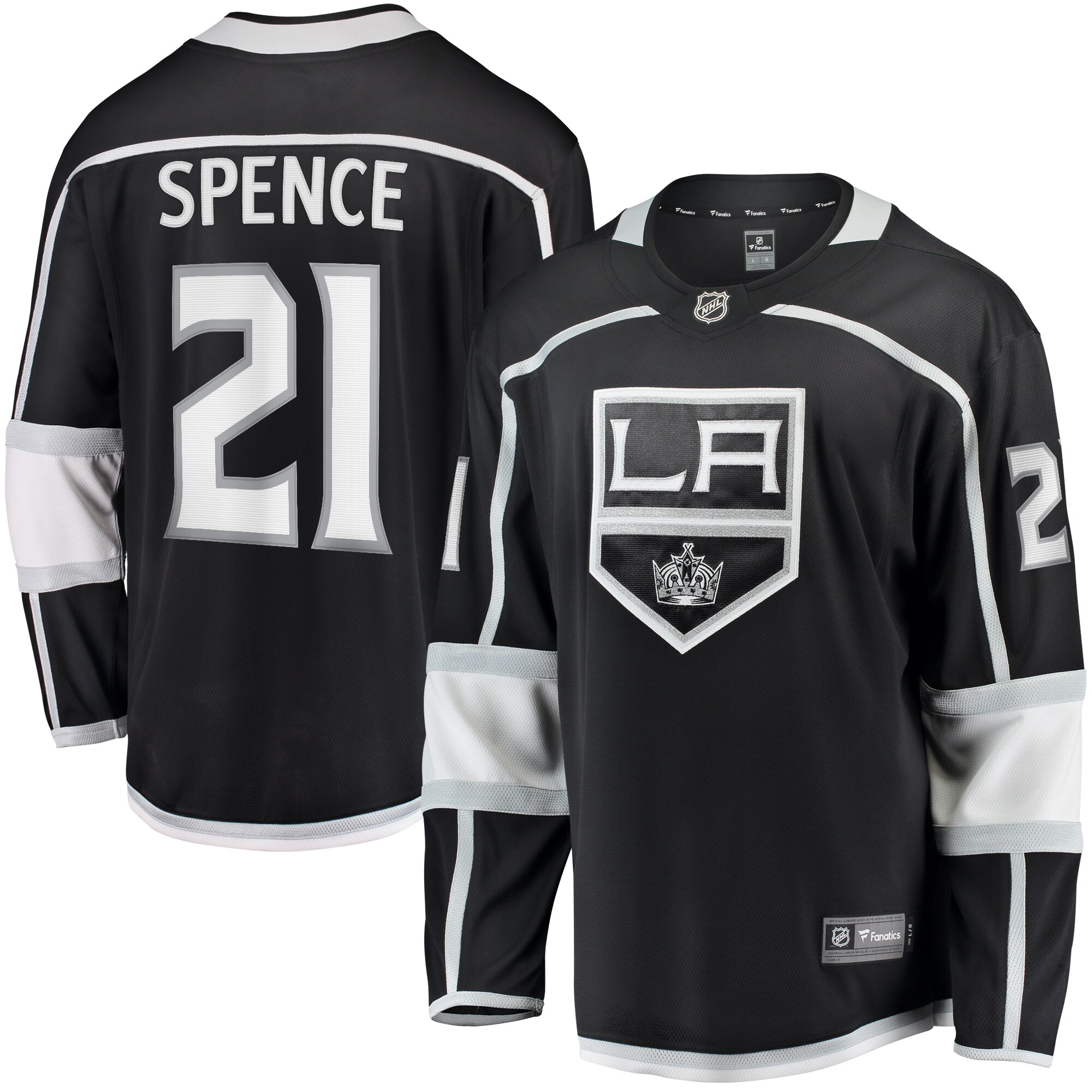 Men's Los Angeles Kings Jordan Spence Black Home Premier Breakaway Player Jersey - JS271 
