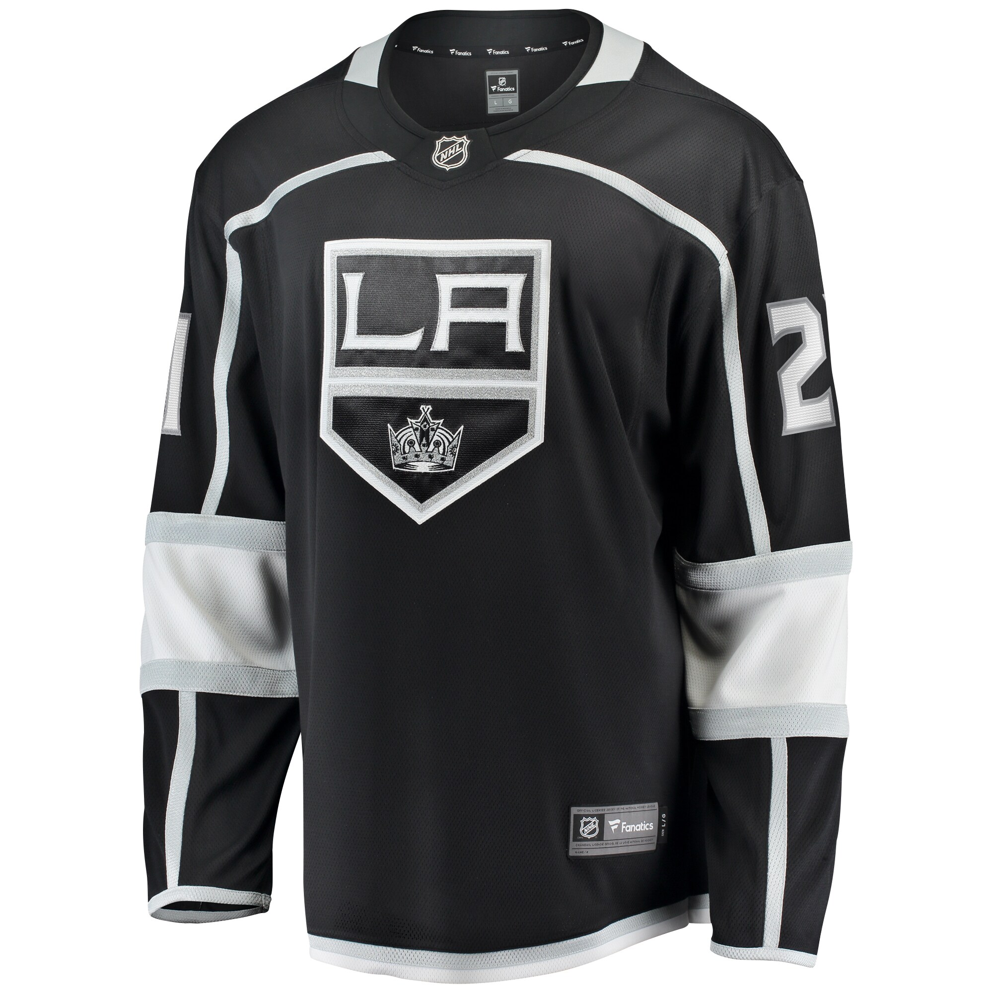 Alternative view of Men's Los Angeles Kings Jordan Spence Black Home Premier Breakaway Player Jersey - JS271 