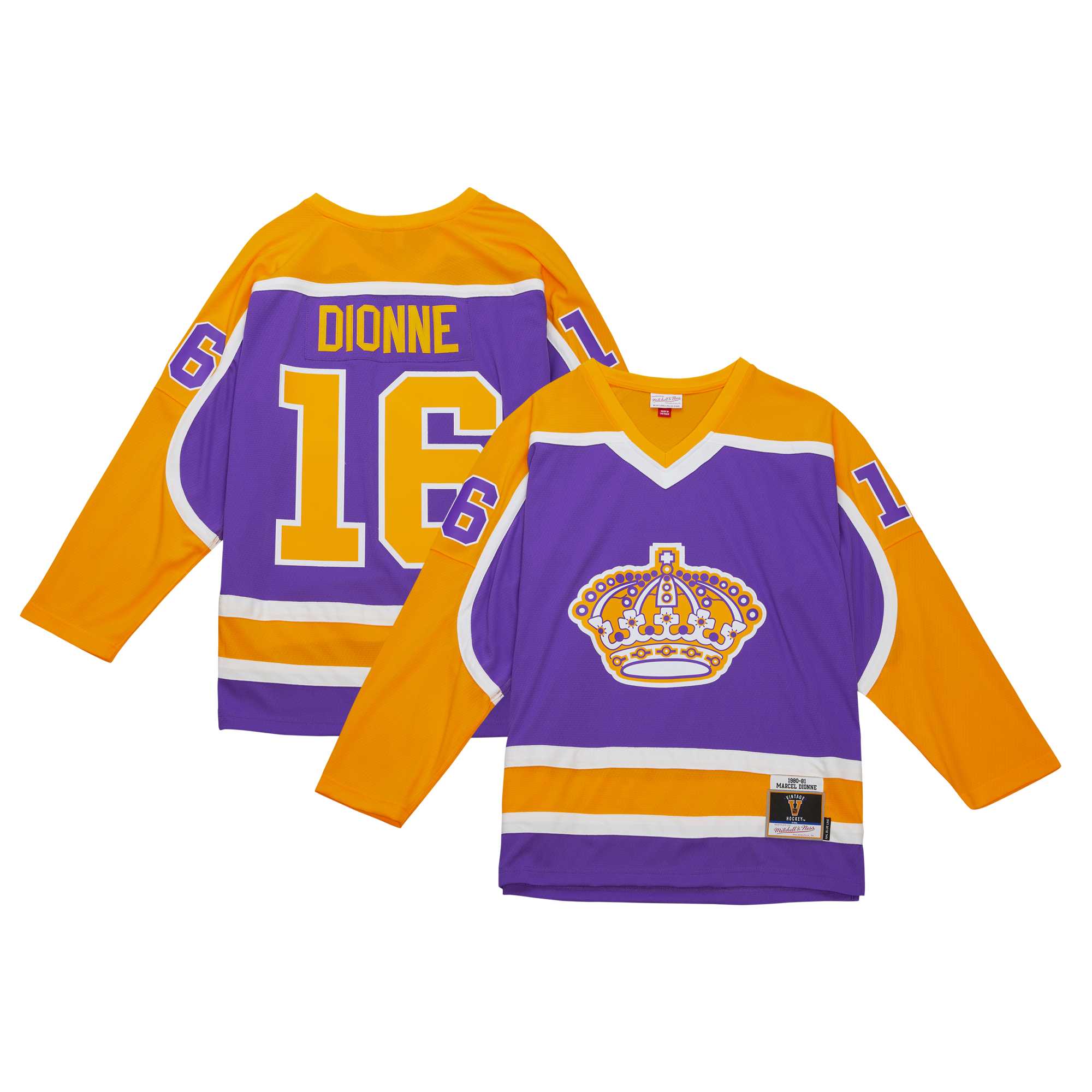 Men's Los Angeles Kings Marcel Dionne Mitchell & Ness Purple 1980/81 Blue Line Player Jersey - JS203 