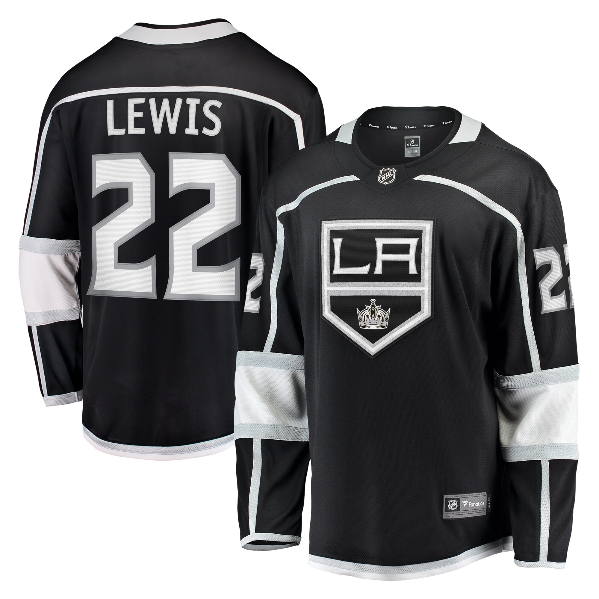 Men's Los Angeles Kings Trevor Lewis Black Home Breakaway Jersey - JS164 