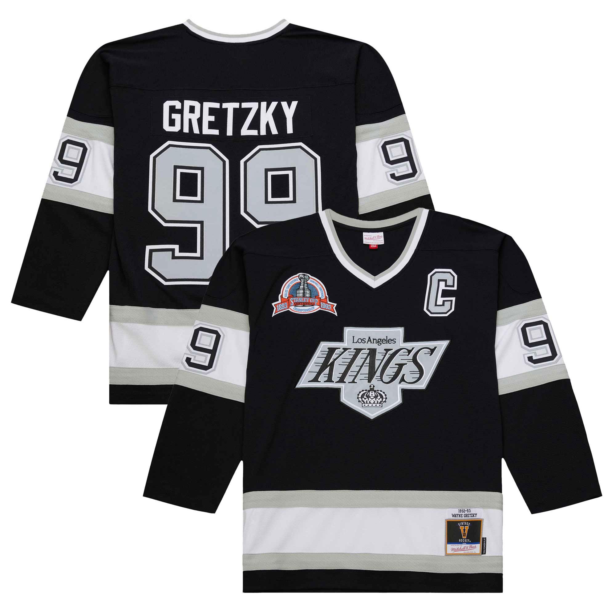 Men's Los Angeles Kings Wayne Gretzky Black 1992-93 Power Play Jersey - JS224 