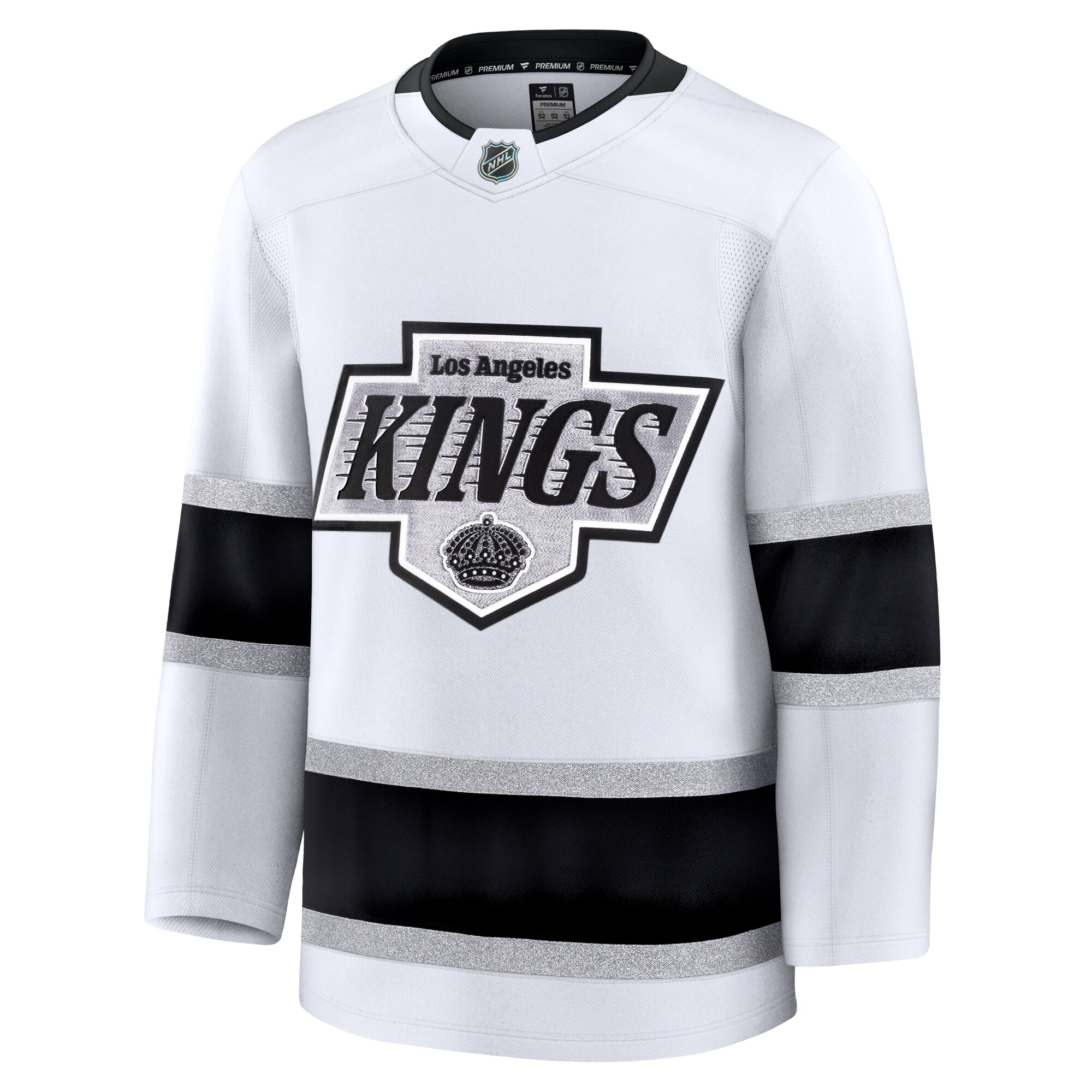 Alternative view of Men's Los Angeles Kings White Away Premium Jersey - JS789 