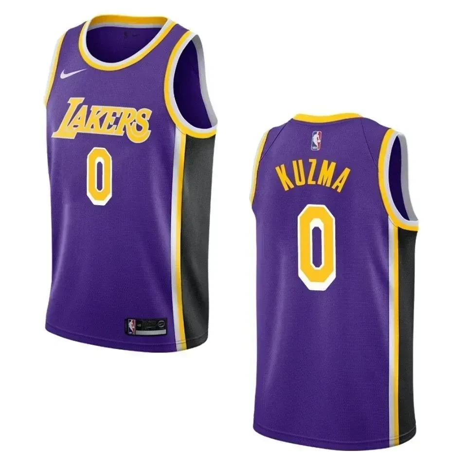 Men's Los Angeles Lakers 0 Kyle Kuzma Statement Swingman Jersey - Purple - JS853 