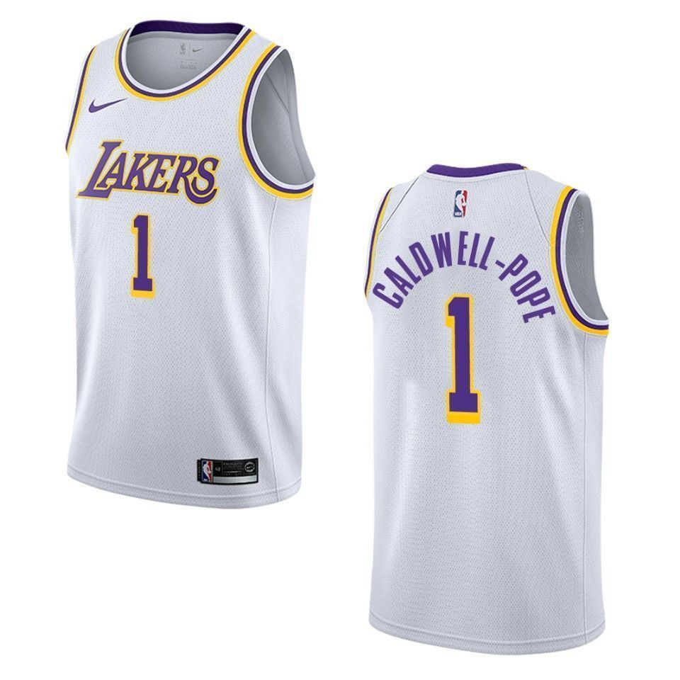 Men's Los Angeles Lakers 1 Kentavious Caldwell-pope Association Swingman Jersey - White - JS247 