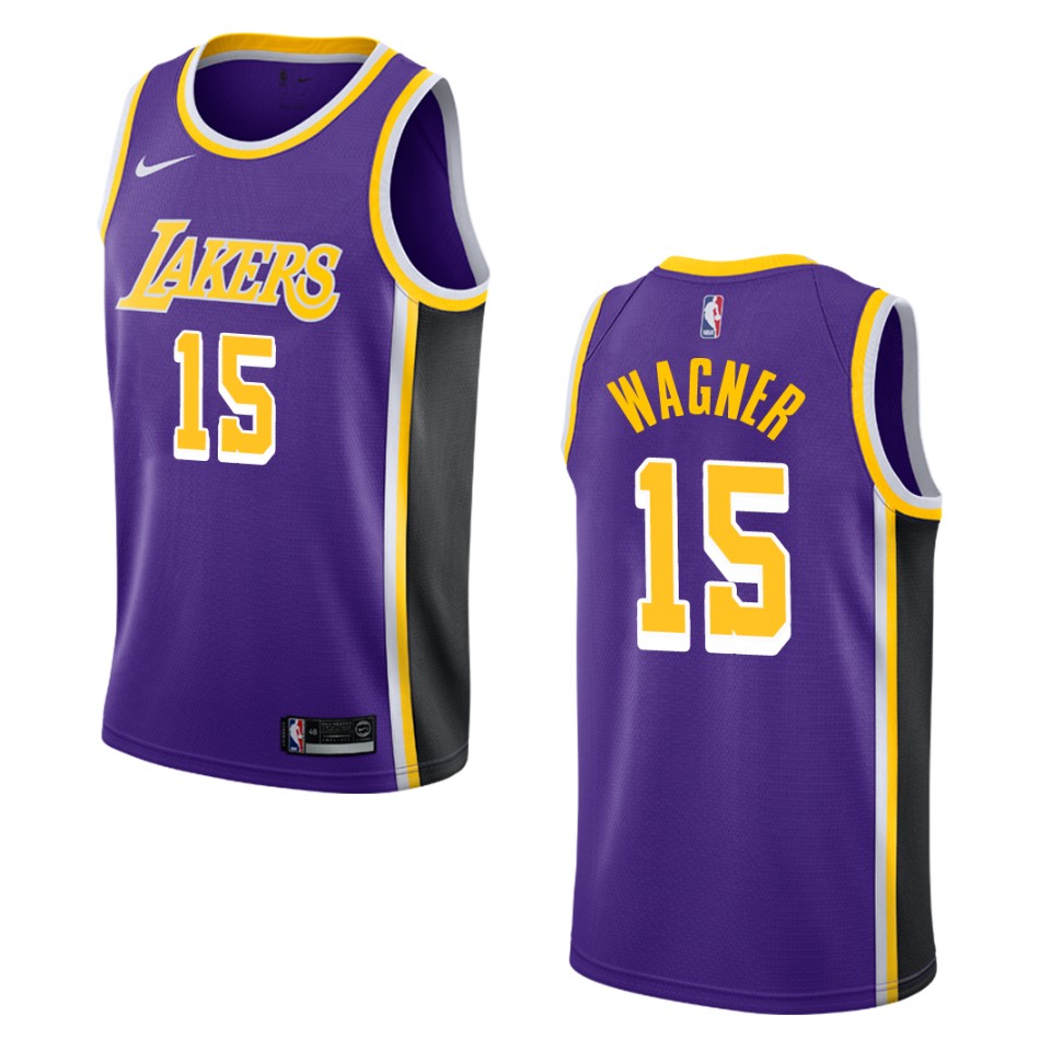 Men's Los Angeles Lakers #15 Moritz Wagner Statement Swingman Jersey - Purple
