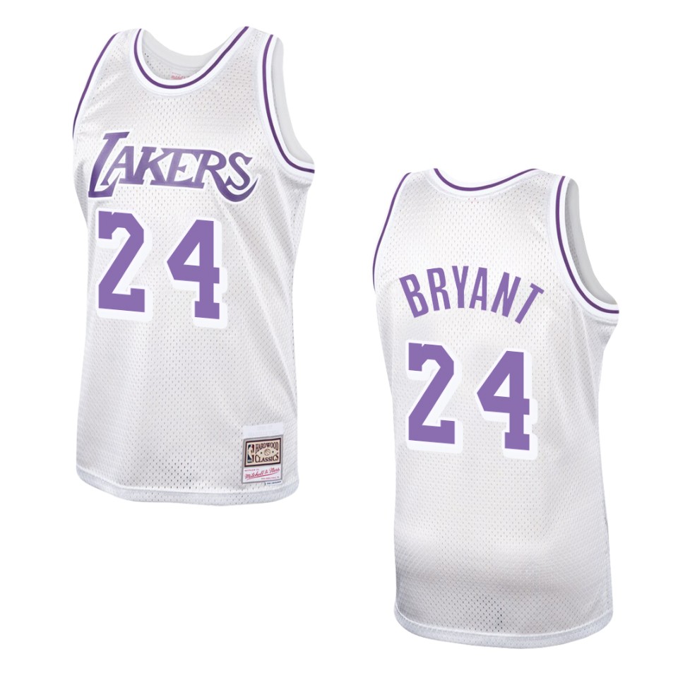 Men's Los Angeles Lakers #24 Kobe Bryant Hardwood Classics Swingman Jersey - Platinum