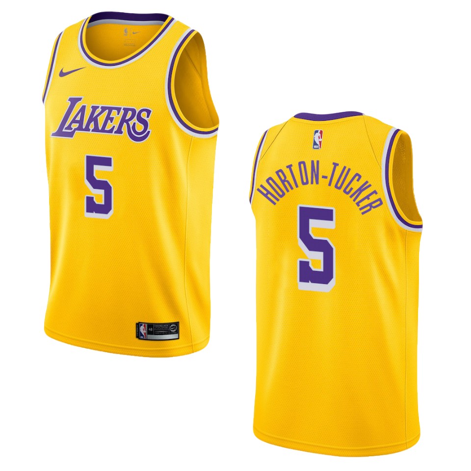 Men's Los Angeles Lakers #5 Talen Horton-tucker Icon Swingman Jersey - Gold
