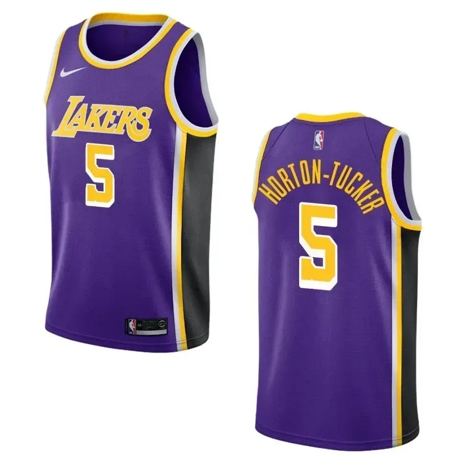 Men's Los Angeles Lakers 5 Talen Horton-tucker Statement Swingman Jersey - Purple - JS920 