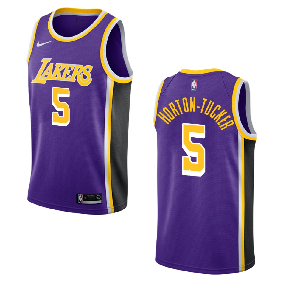 Men's Los Angeles Lakers #5 Talen Horton-tucker Statement Swingman Jersey - Purple
