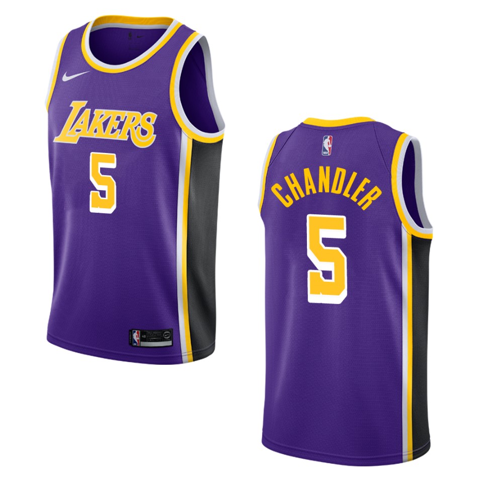 Men's Los Angeles Lakers #5 Tyson Chandler Statement Swingman Jersey - Purple