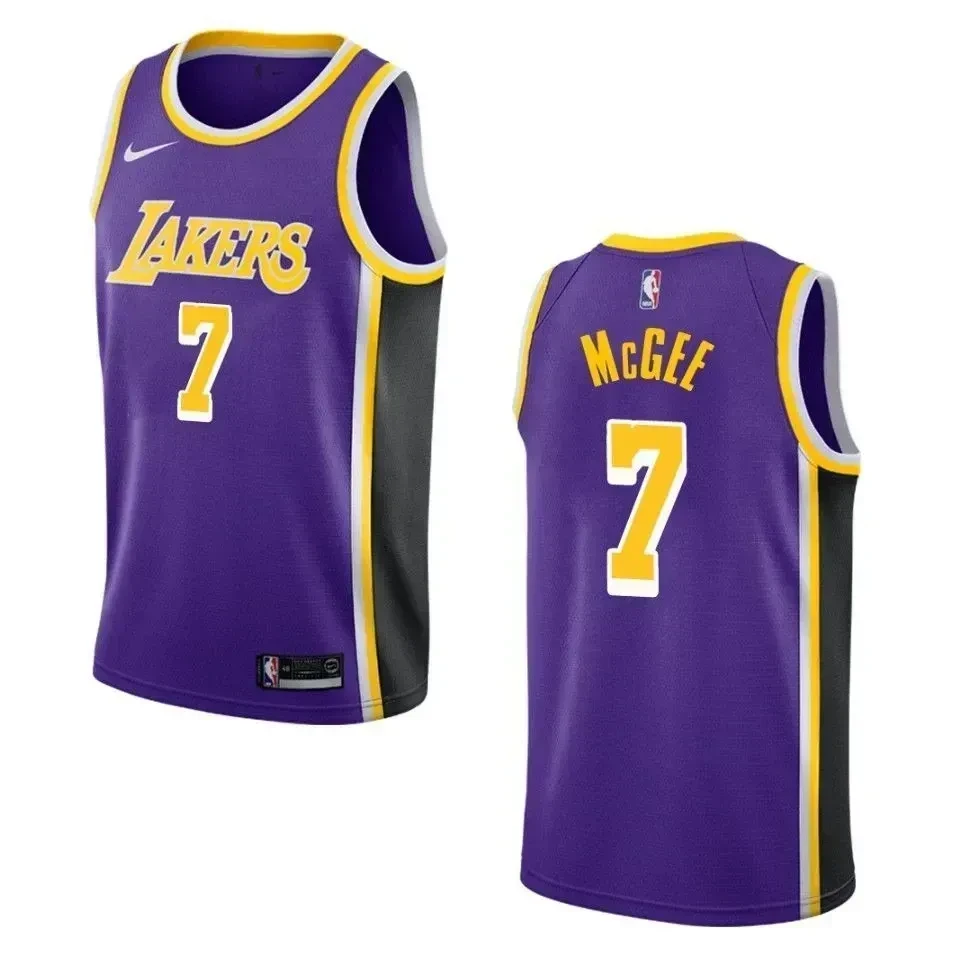 Men's Los Angeles Lakers 7 Javale Mcgee Statement Swingman Jersey - Purple - JS592 