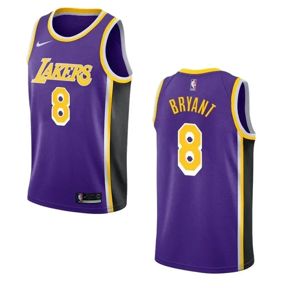 Men's Los Angeles Lakers 8 Kobe Bryant Statement Swingman Jersey - Purple - JS646 