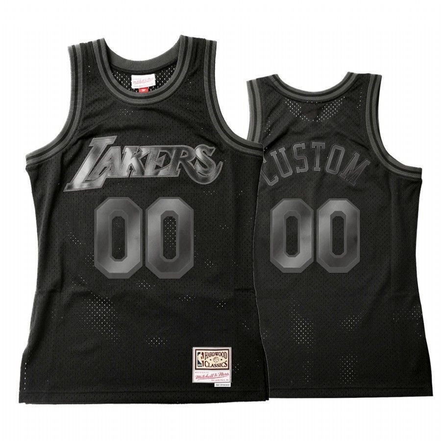 Men's Los Angeles Lakers Custom 00 Throwback Tonal Jersey - JS549 