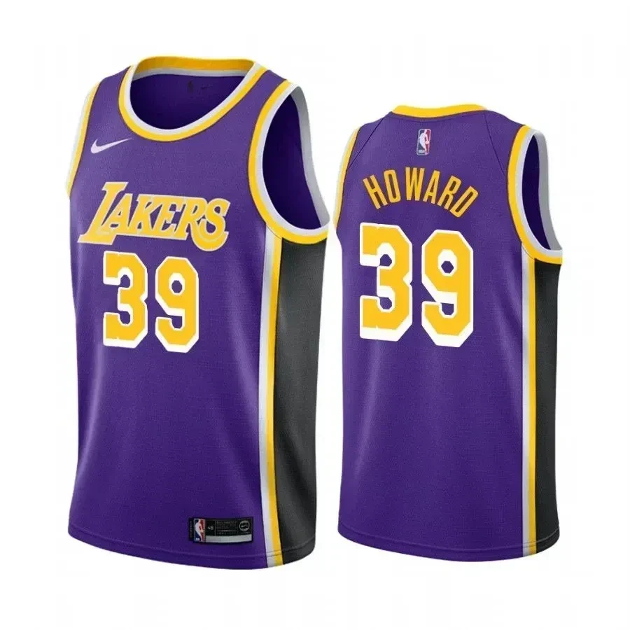 Men's Los Angeles Lakers Dwight Howard 39 Statet Jersey - JS813 